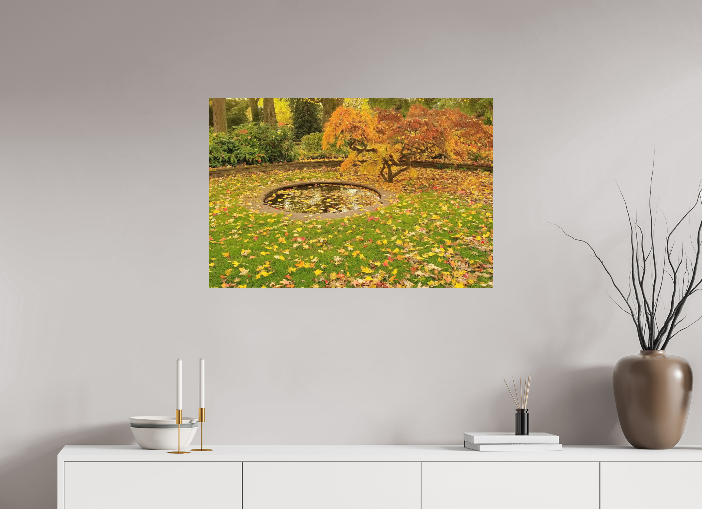 90 x 60 cm, Photo Print On Fuji Crystal DP II Herbst im Park
