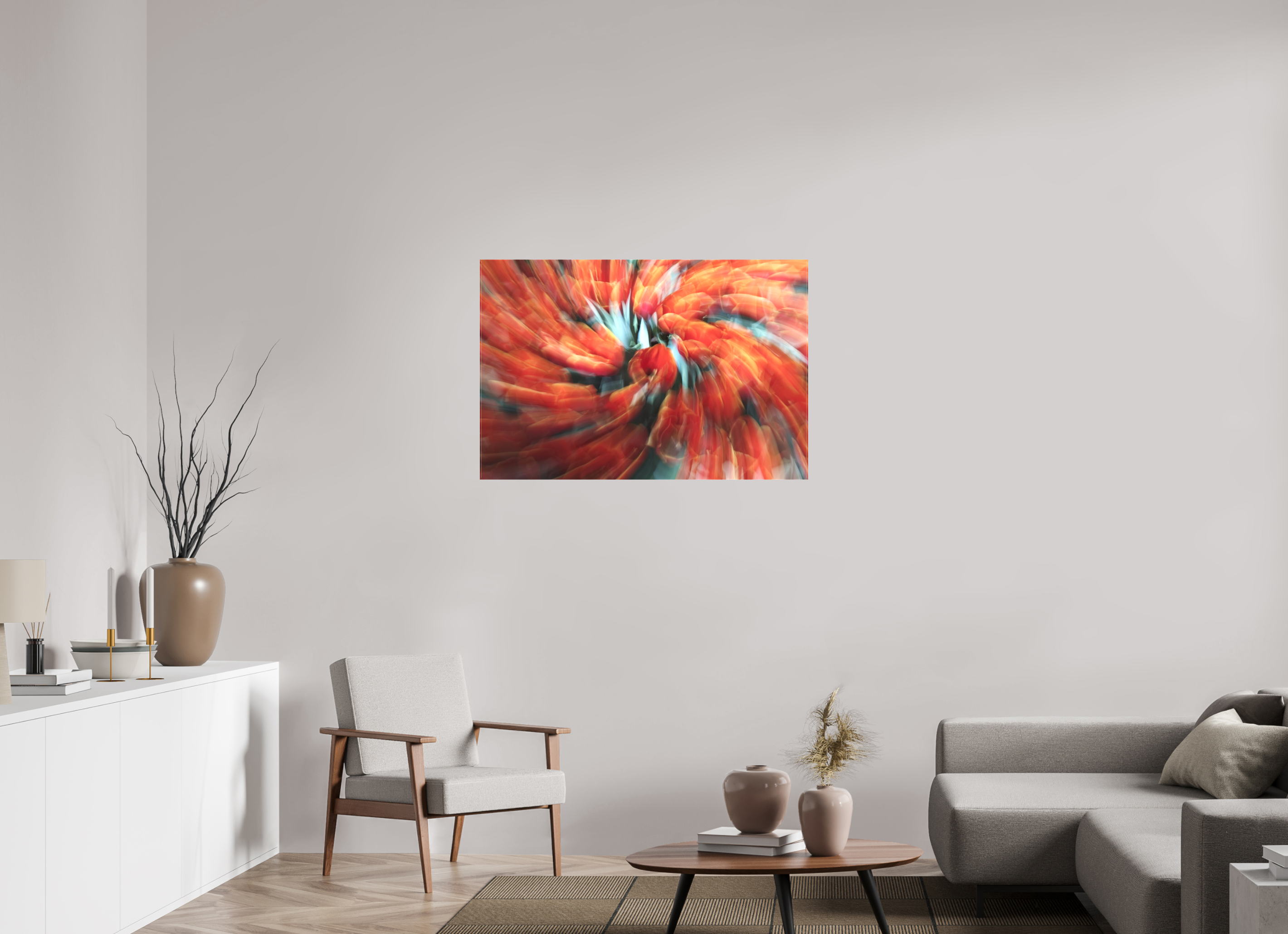 105 x 70 cm, Leinwand matt Con fuoco