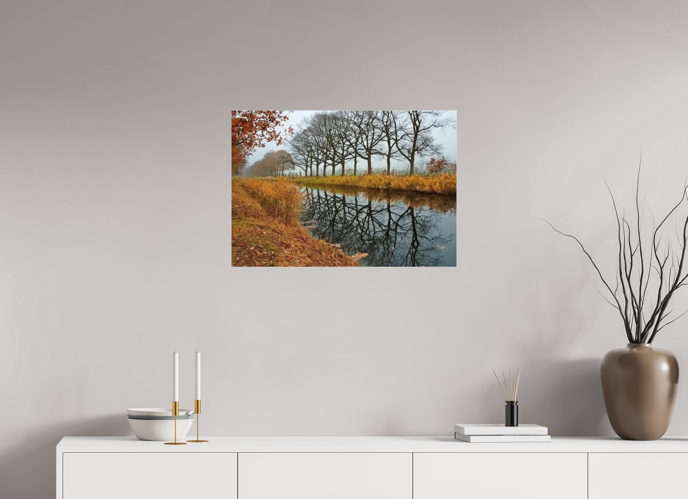 72,1 x 50 cm, Photo Print Under Acrylic Glass Echo der Bäume