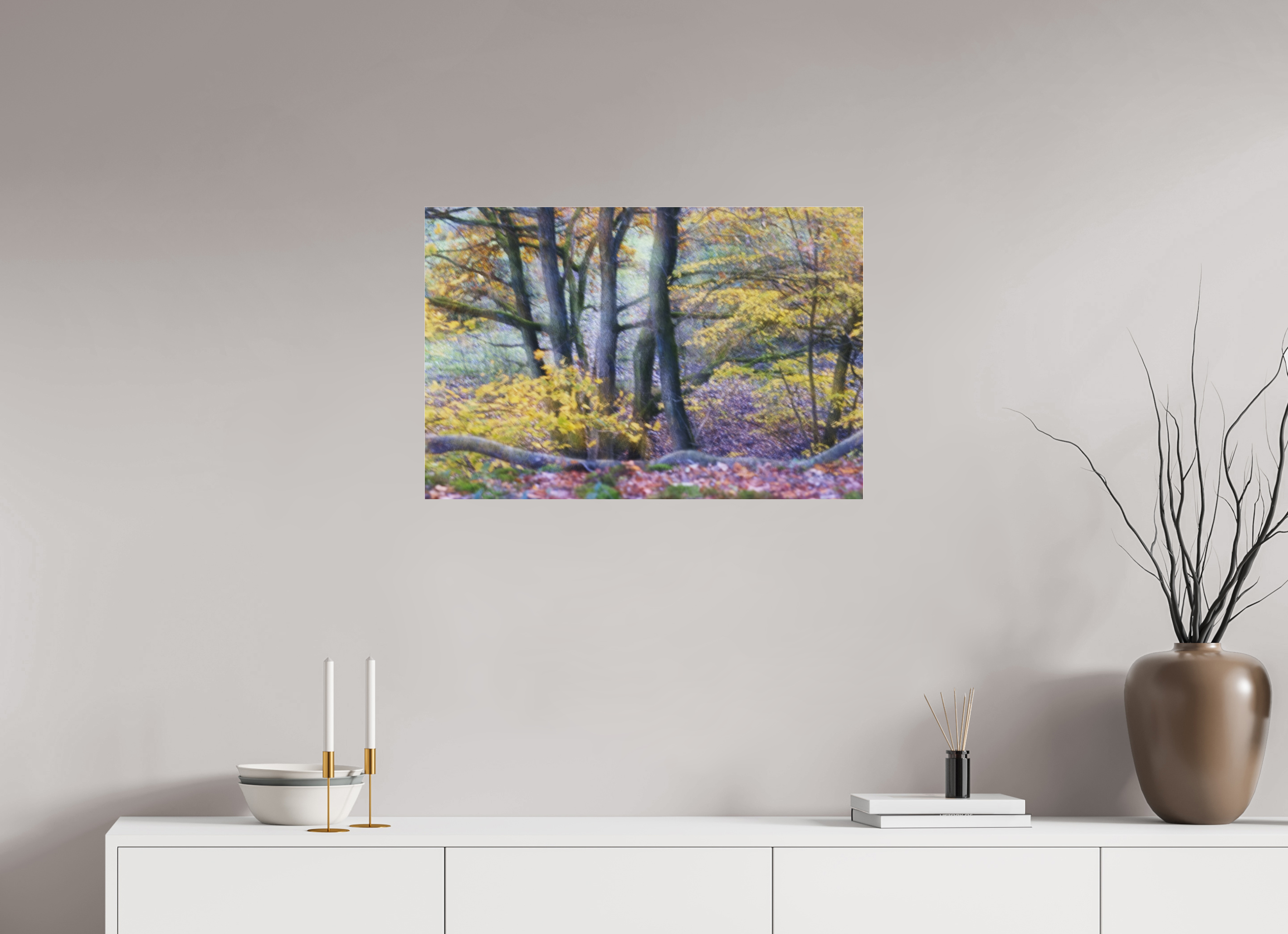 75 x 50 cm, Photo Print Under Acrylic Glass Trees on Hornpottweg