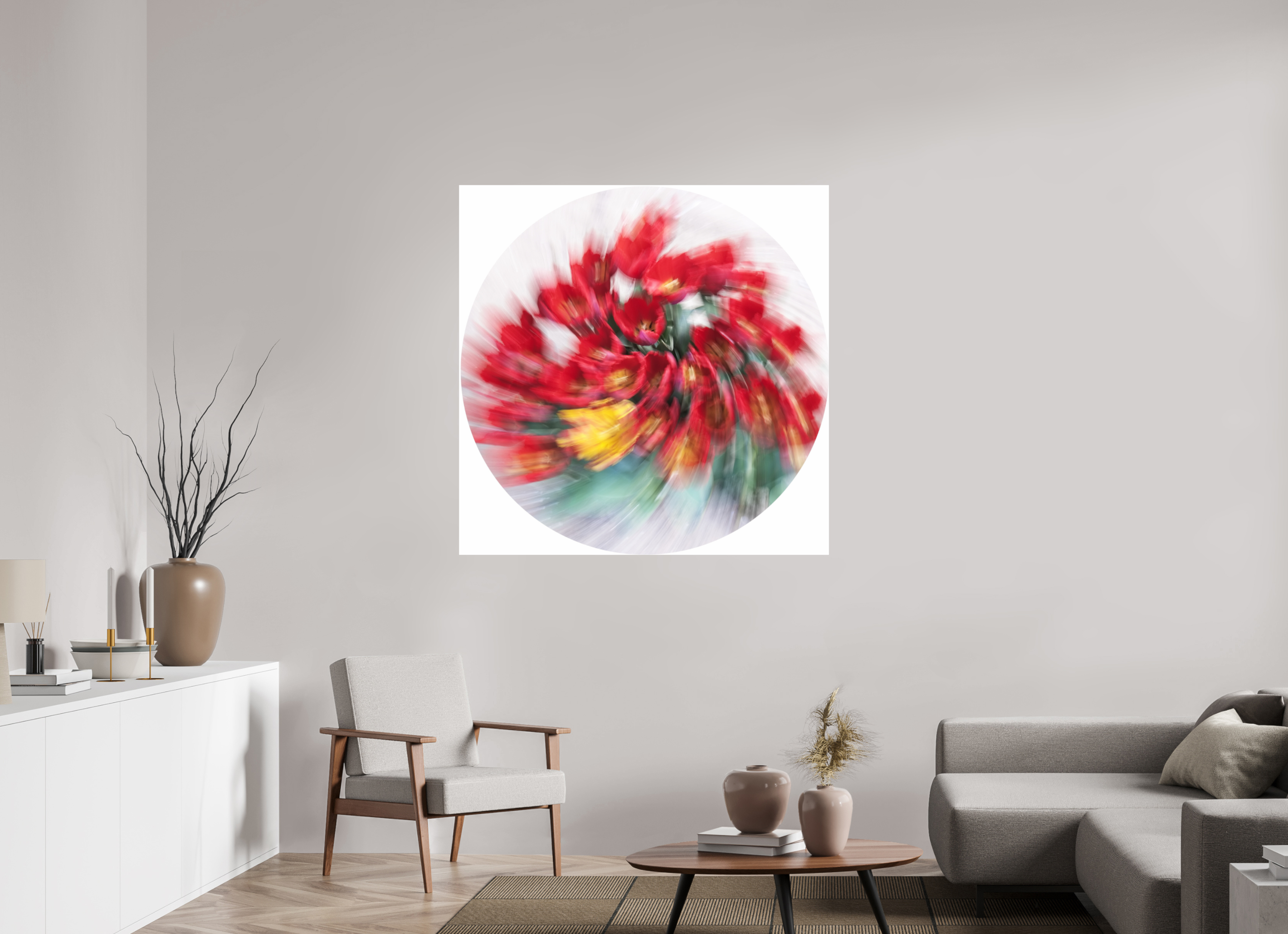 120 x 120 cm, Photo Print On Fuji Crystal DP II Sinfonie in Rot