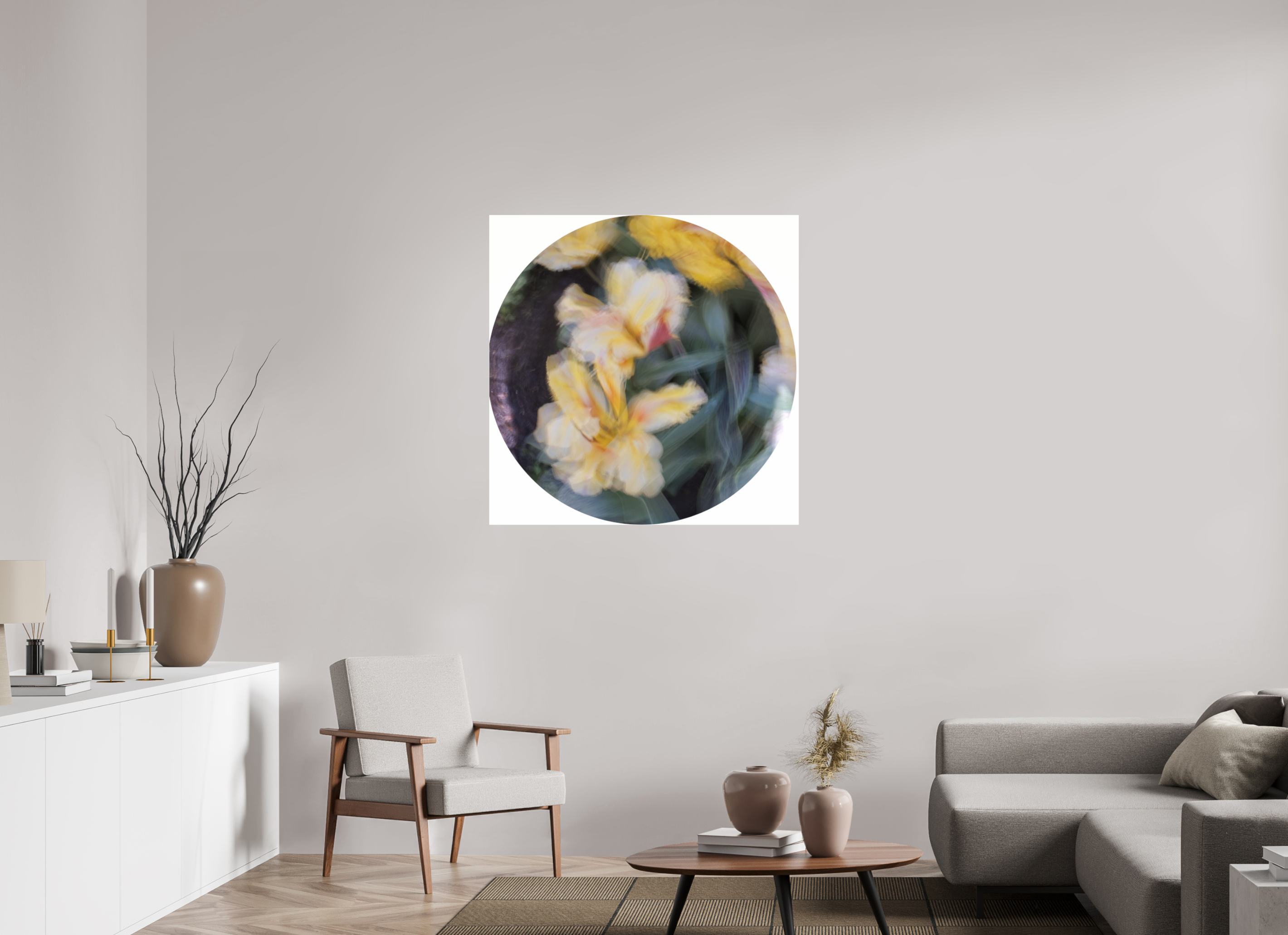 100 x 100 cm, Photo Print Under Acrylic Glass Moment der Entfaltung