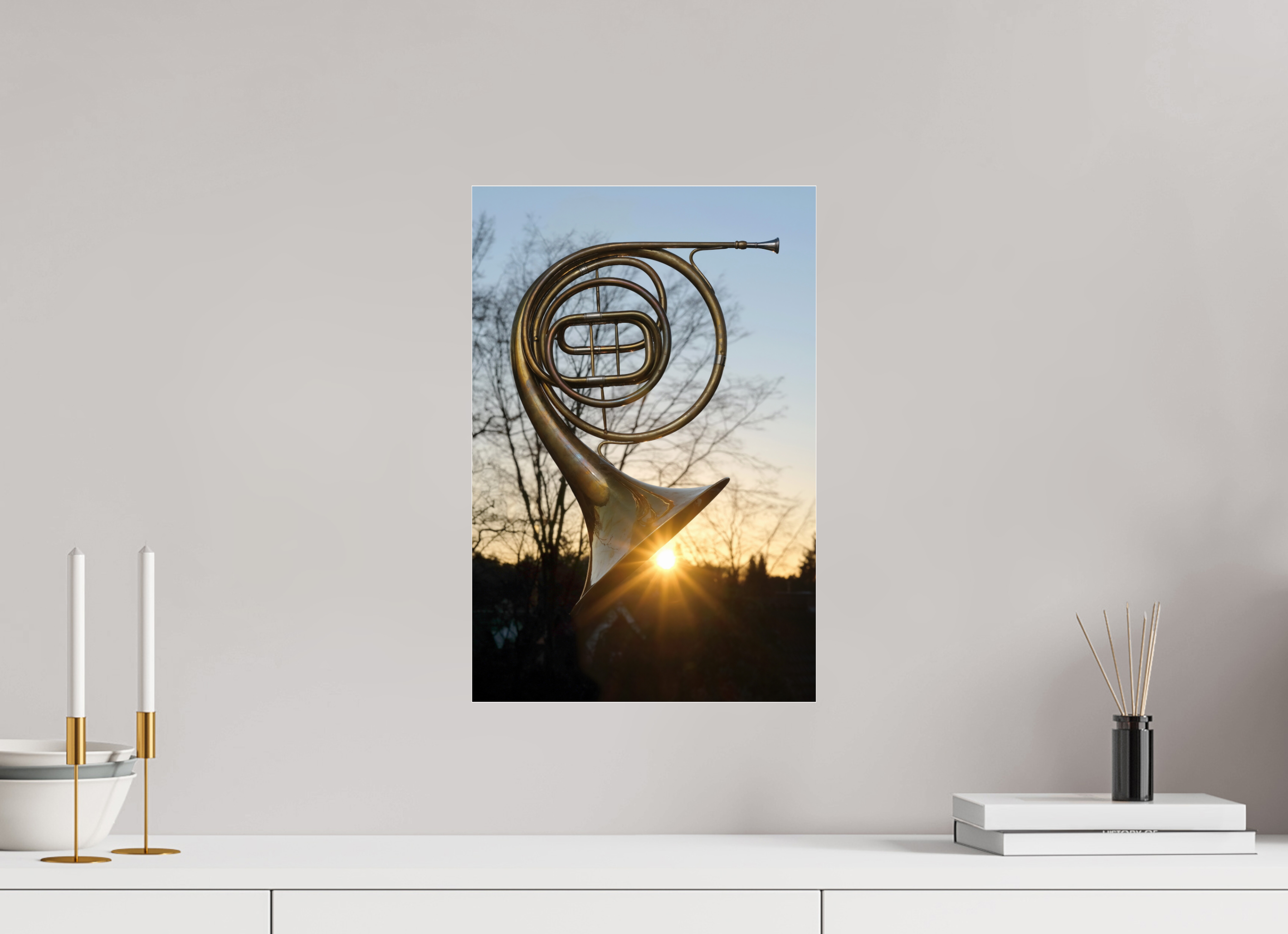 30 x 45 cm, Photo Print Under Acrylic Glass Horn sound