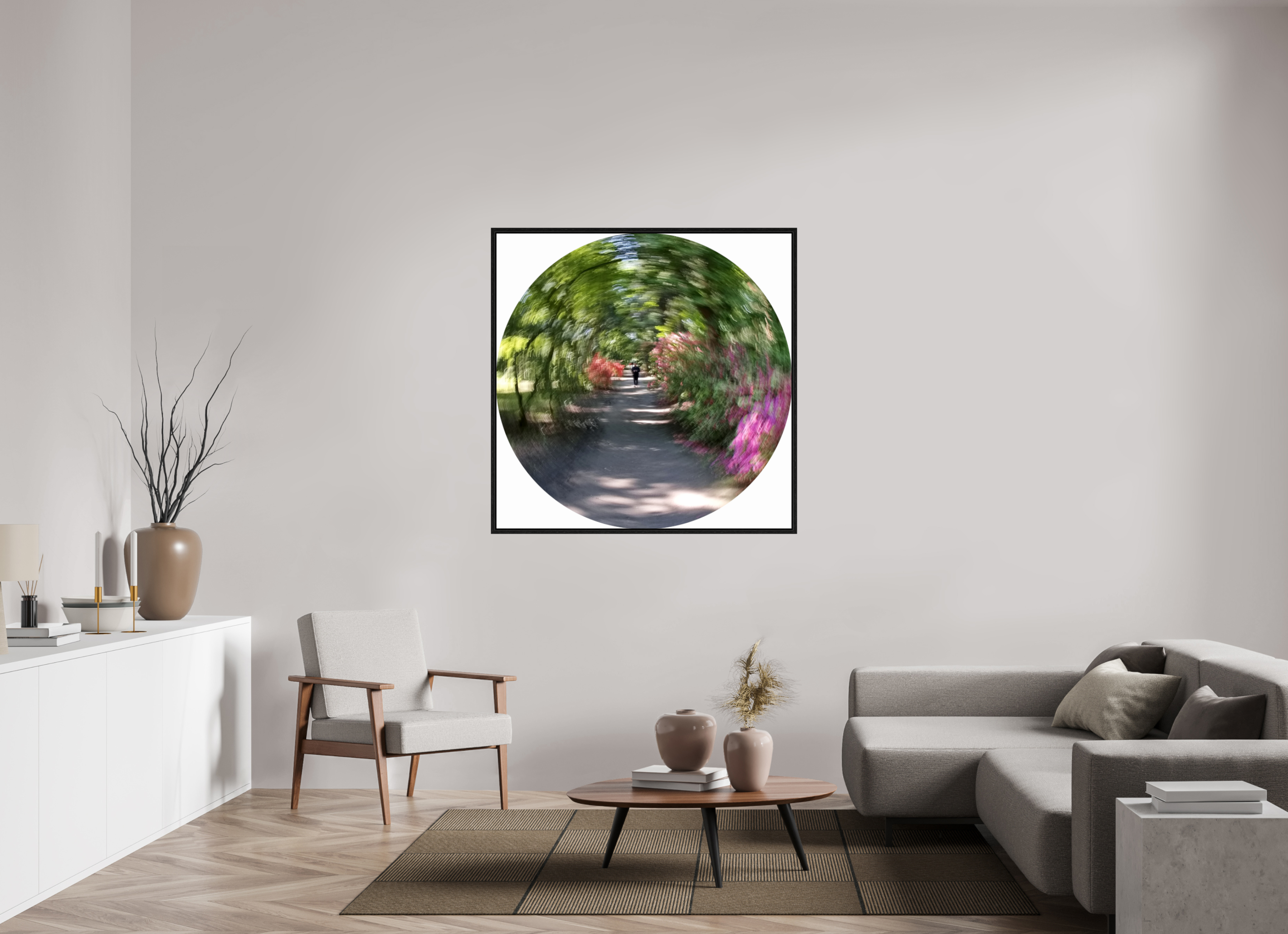 120 x 120 cm, Floater Frame Zwischen Licht und Erinnerung