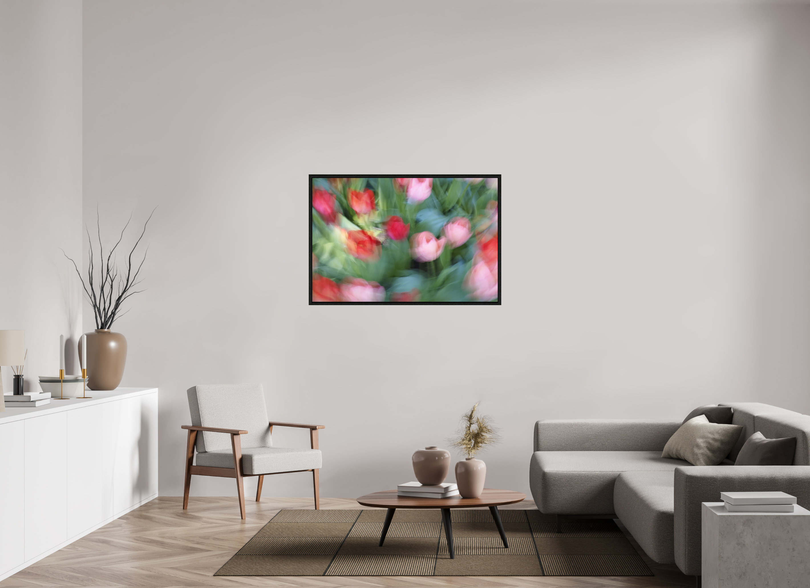 120 x 80 cm, Floater Frame Zwischen Sehen und Fühlen