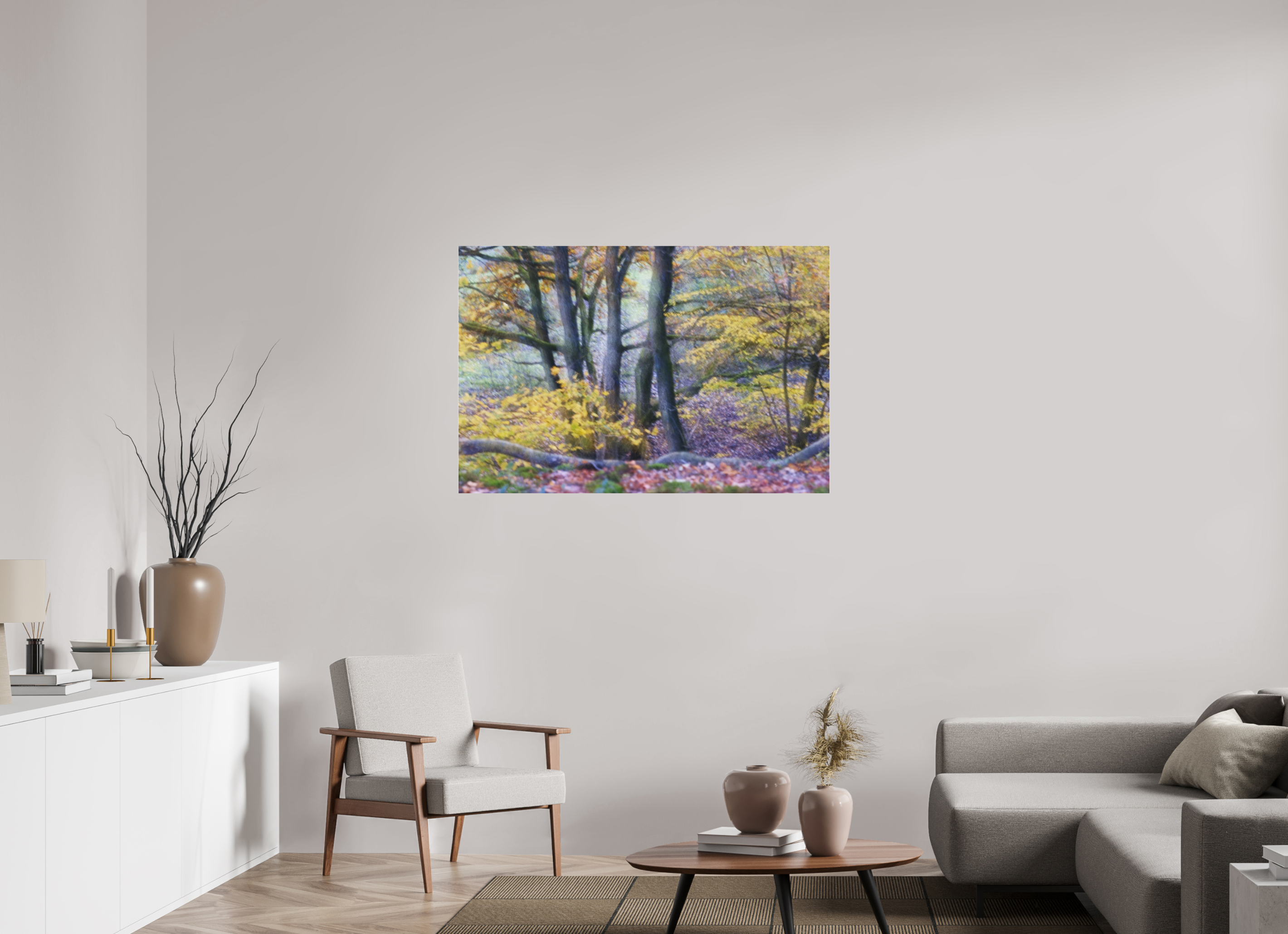120 x 80 cm, Photo Print Under Acrylic Glass Trees on Hornpottweg