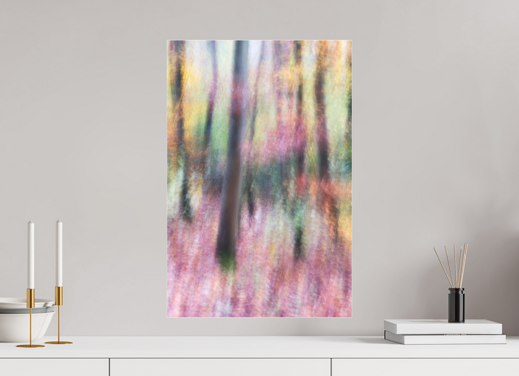 40 x 60 cm, Photo Print Under Acrylic Glass Autumn Forest Impression