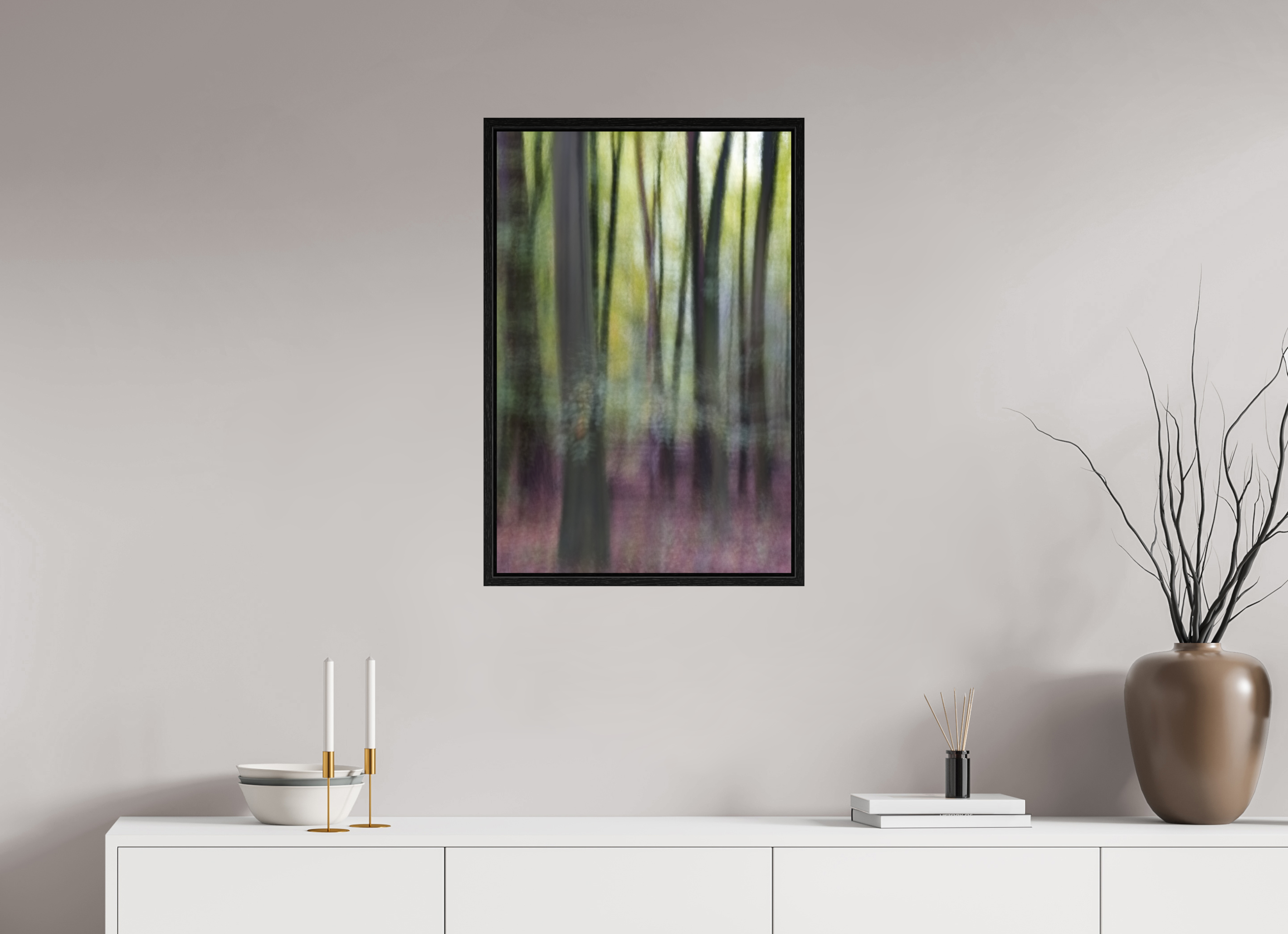 50 x 75 cm, Floater Frame Vertikales Flüstern
