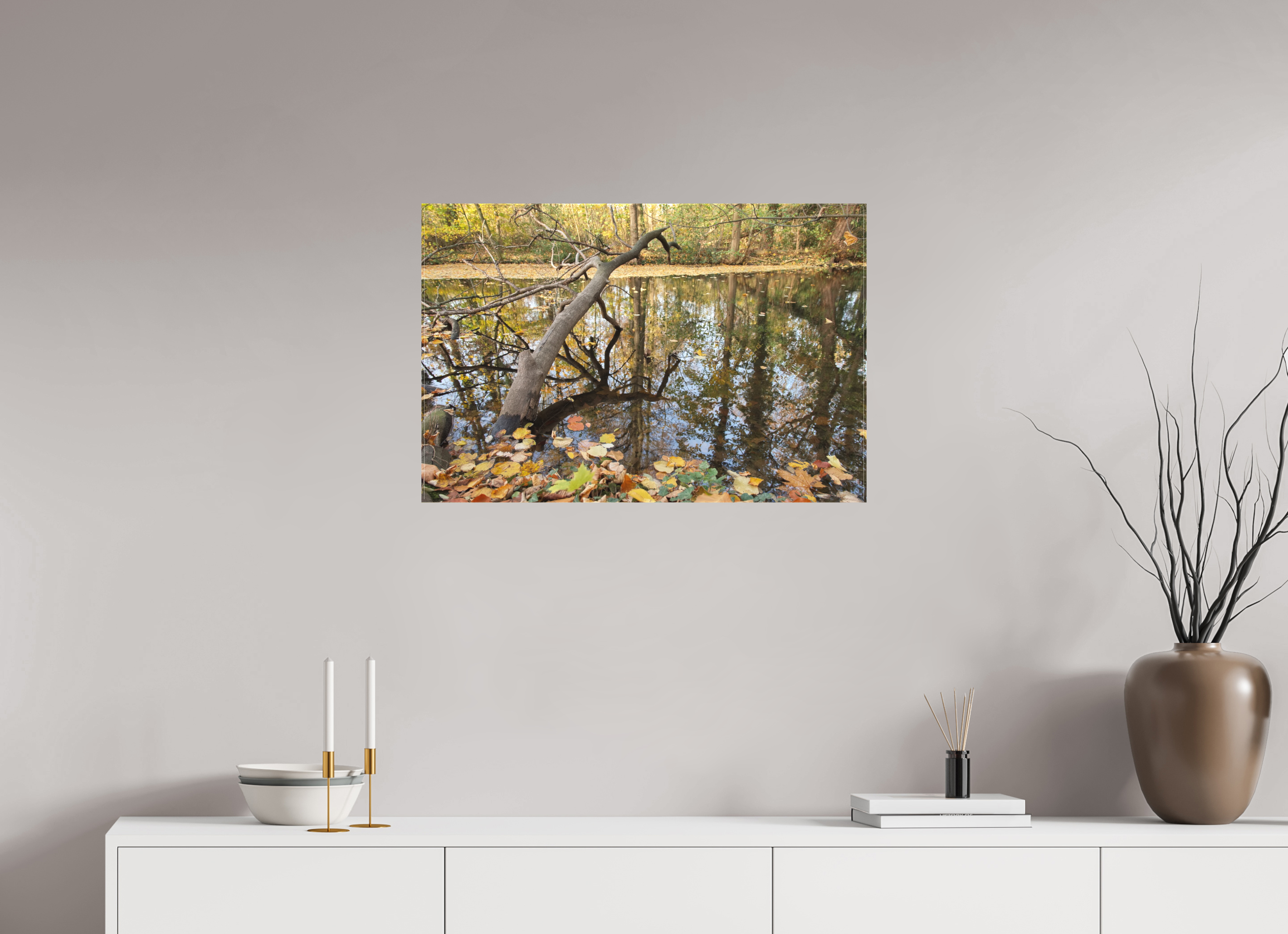 75 x 50 cm, Leinwand matt Herbstlandschaft