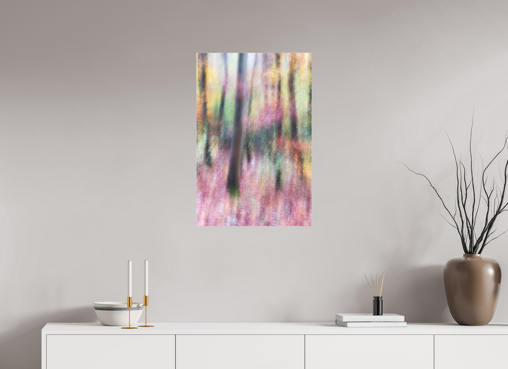 50 x 75 cm, Photo Print Under Acrylic Glass Autumn Forest Impression