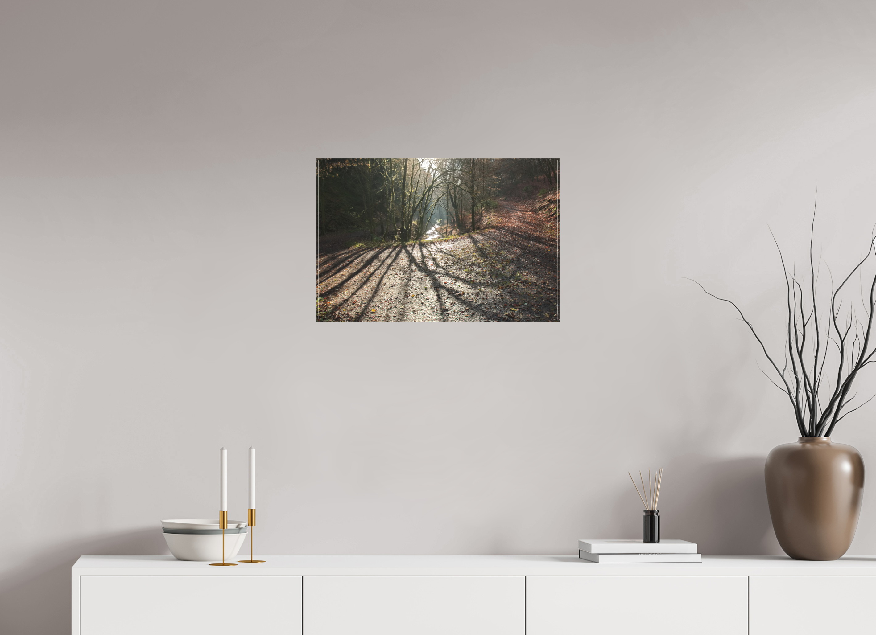 60 x 40 cm, Leinwand matt Pfad der langen Schatten