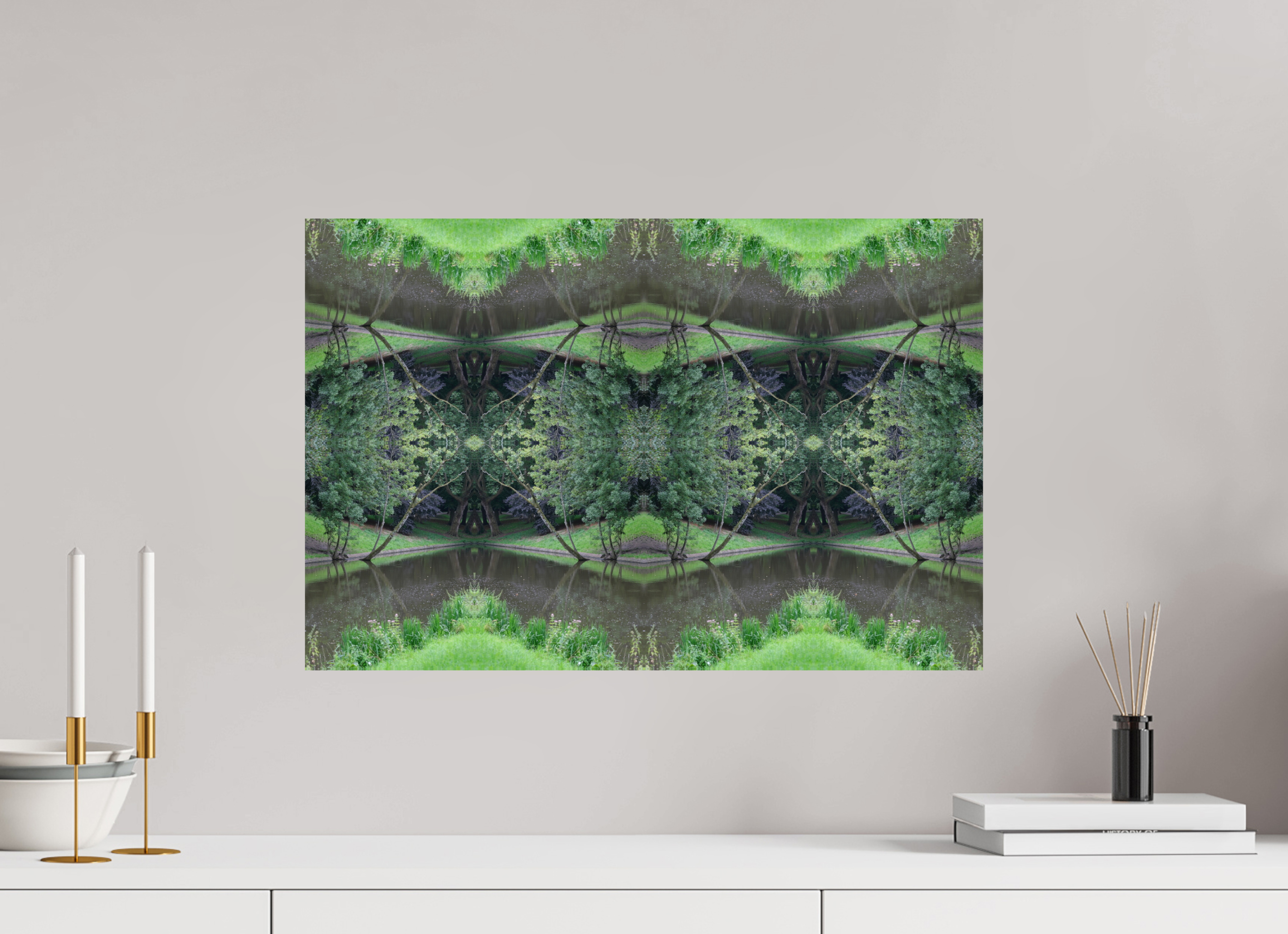 60 x 40 cm, Photo Print On Fuji Crystal DP II Symmetry in Green