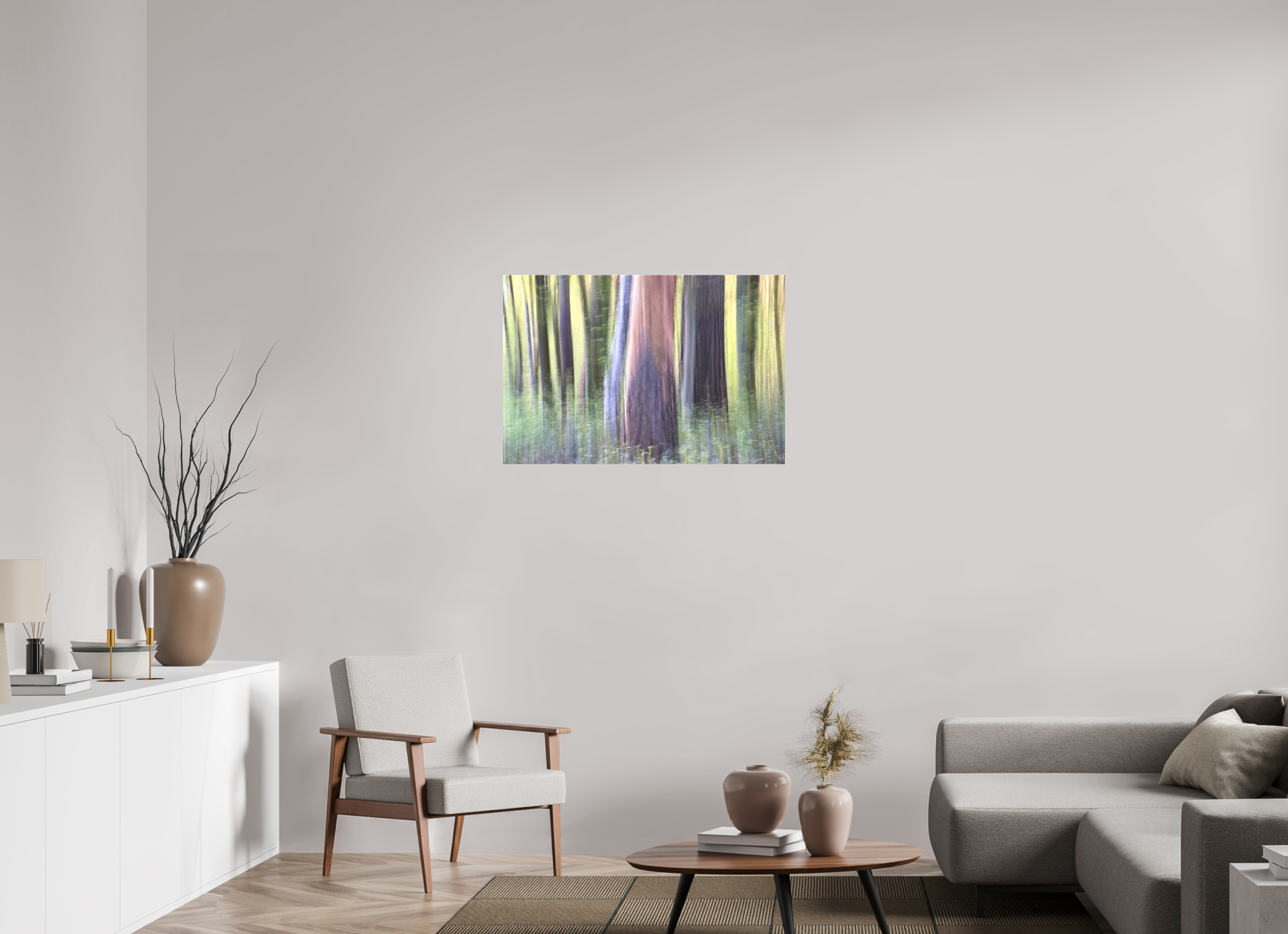 90 x 60 cm, Leinwand matt Waldresonanzen