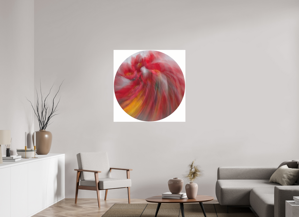 100 x 100 cm, Photo Print Under Acrylic Glass Blütenaura