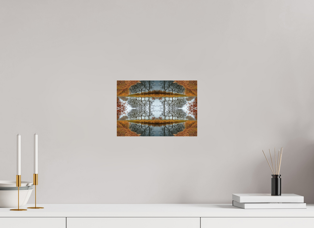 28,8 x 20 cm, Photo Print Under Acrylic Glass Autumnal mirror world