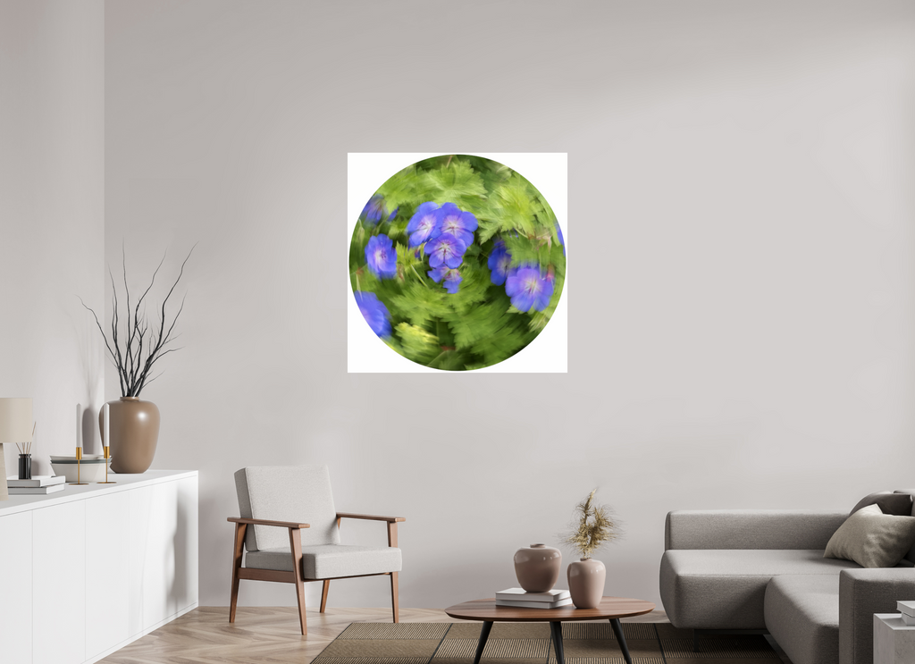 100 x 100 cm, Photo Print Under Acrylic Glass Blühende Dynamik
