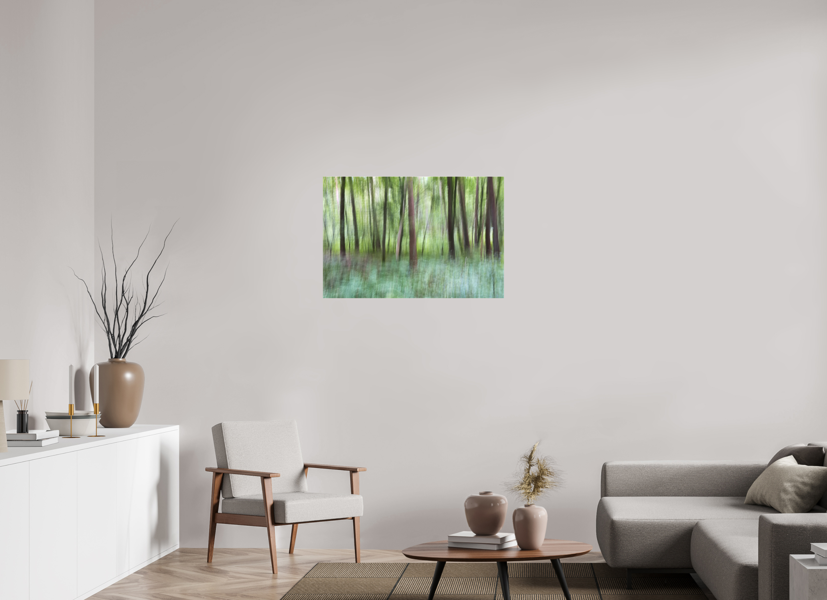 90 x 60 cm, Leinwand matt Wald Rythmus