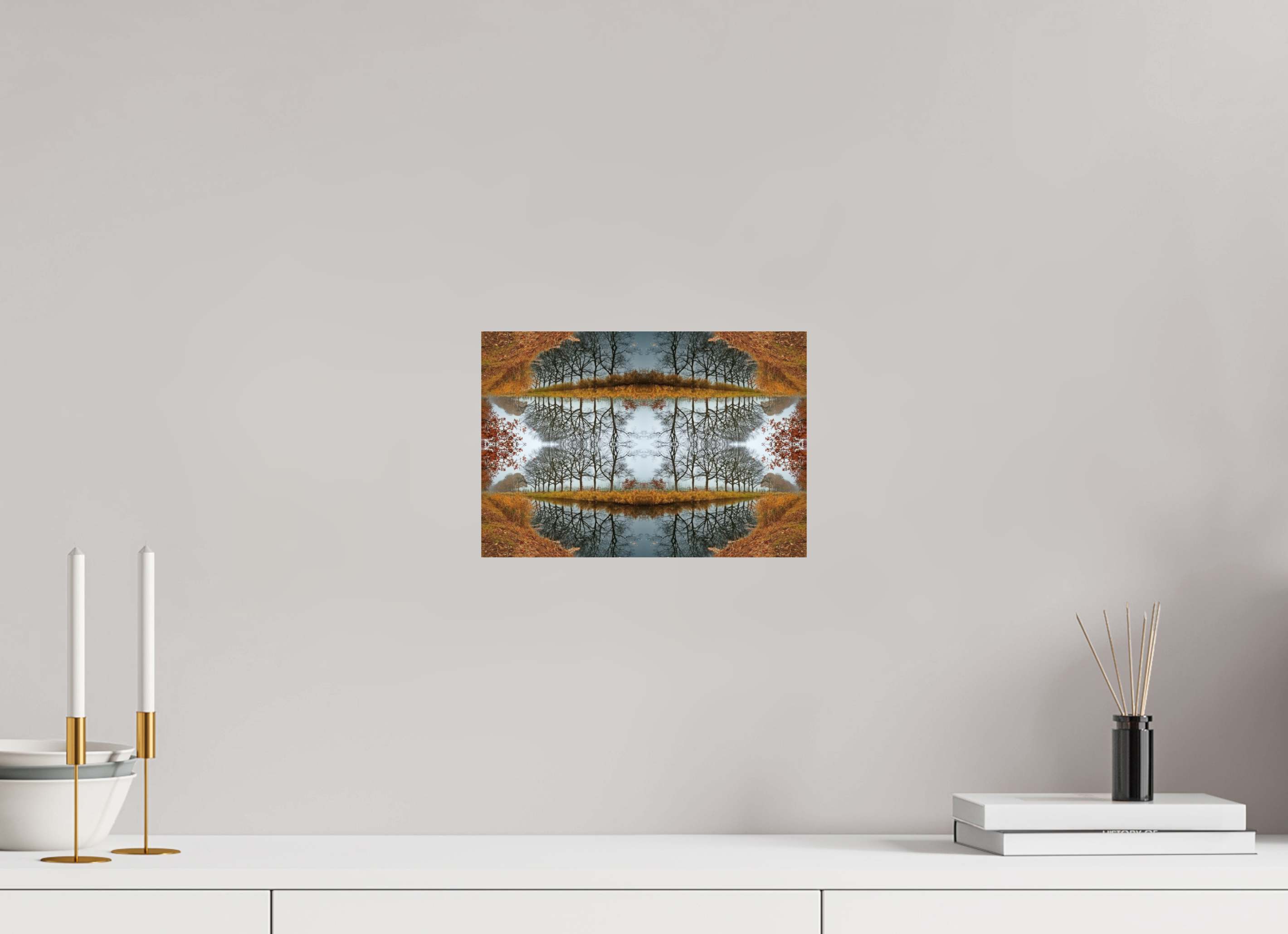 28,8 x 20 cm, Photo Print On Fuji Crystal DP II Autumnal mirror world