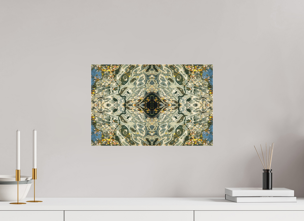 45 x 30 cm, Photo Print Under Acrylic Glass Autumnal Liquid Mirror