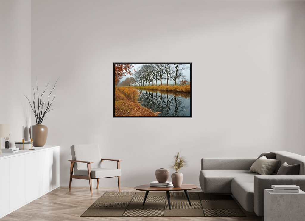 129,7 x 90 cm, Floater Frame Echo der Bäume