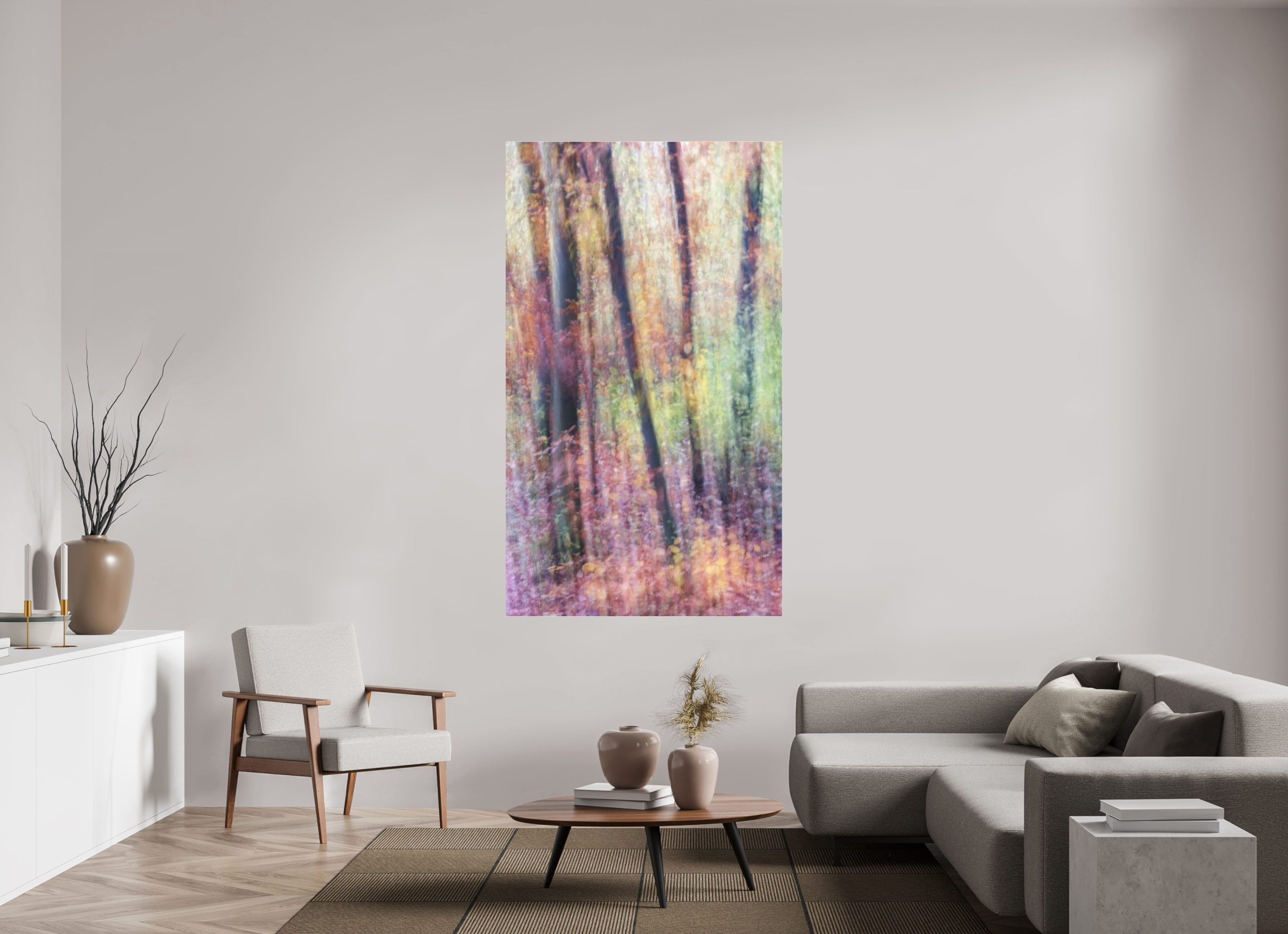 110 x 188,9 cm, Photo Print Under Acrylic Glass Herbstfarben 1