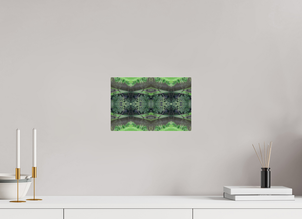 30 x 20 cm, Photo Print Under Acrylic Glass Symmetry in Green