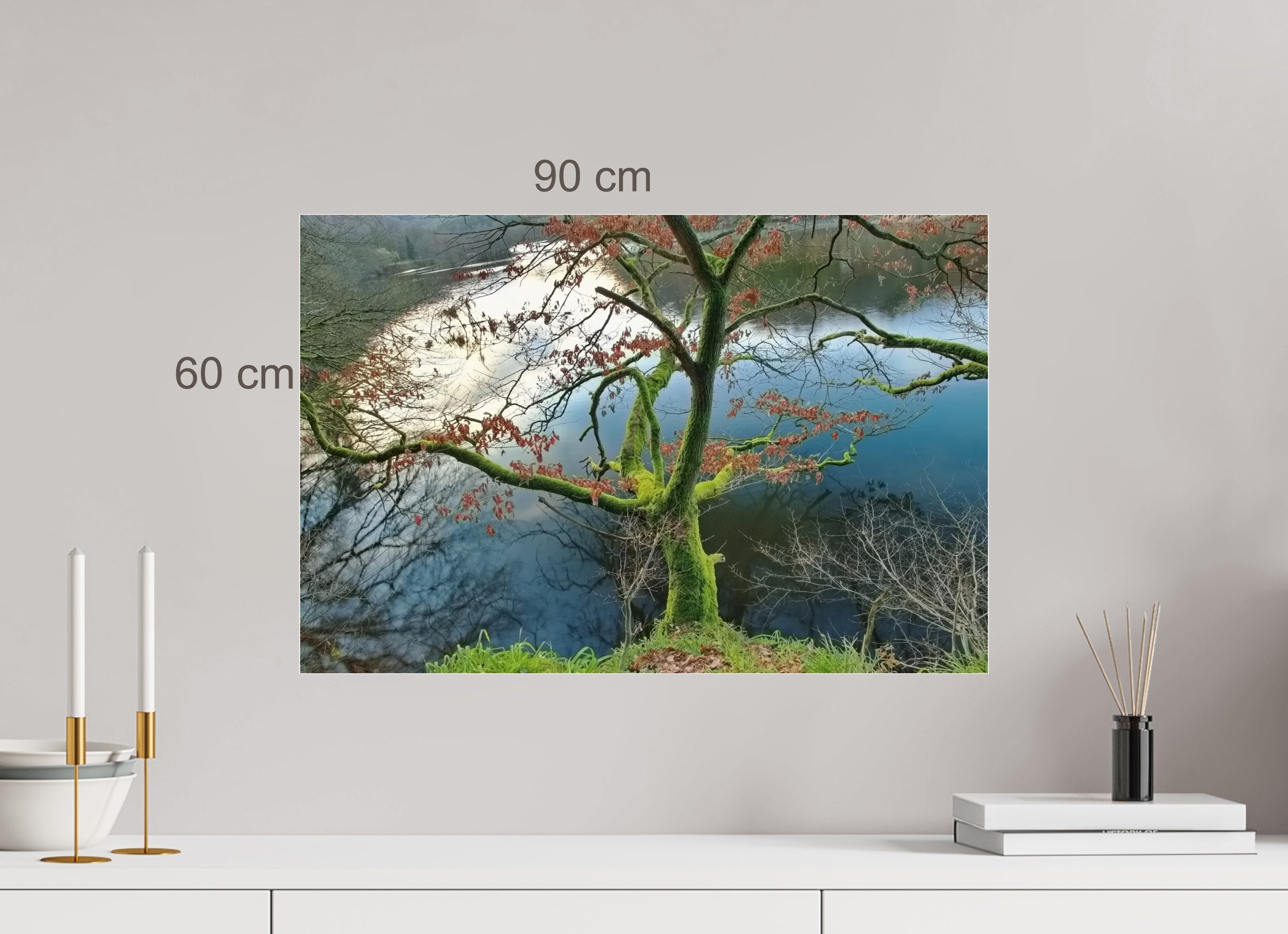 Moosbedeckter Baum in der Eifel