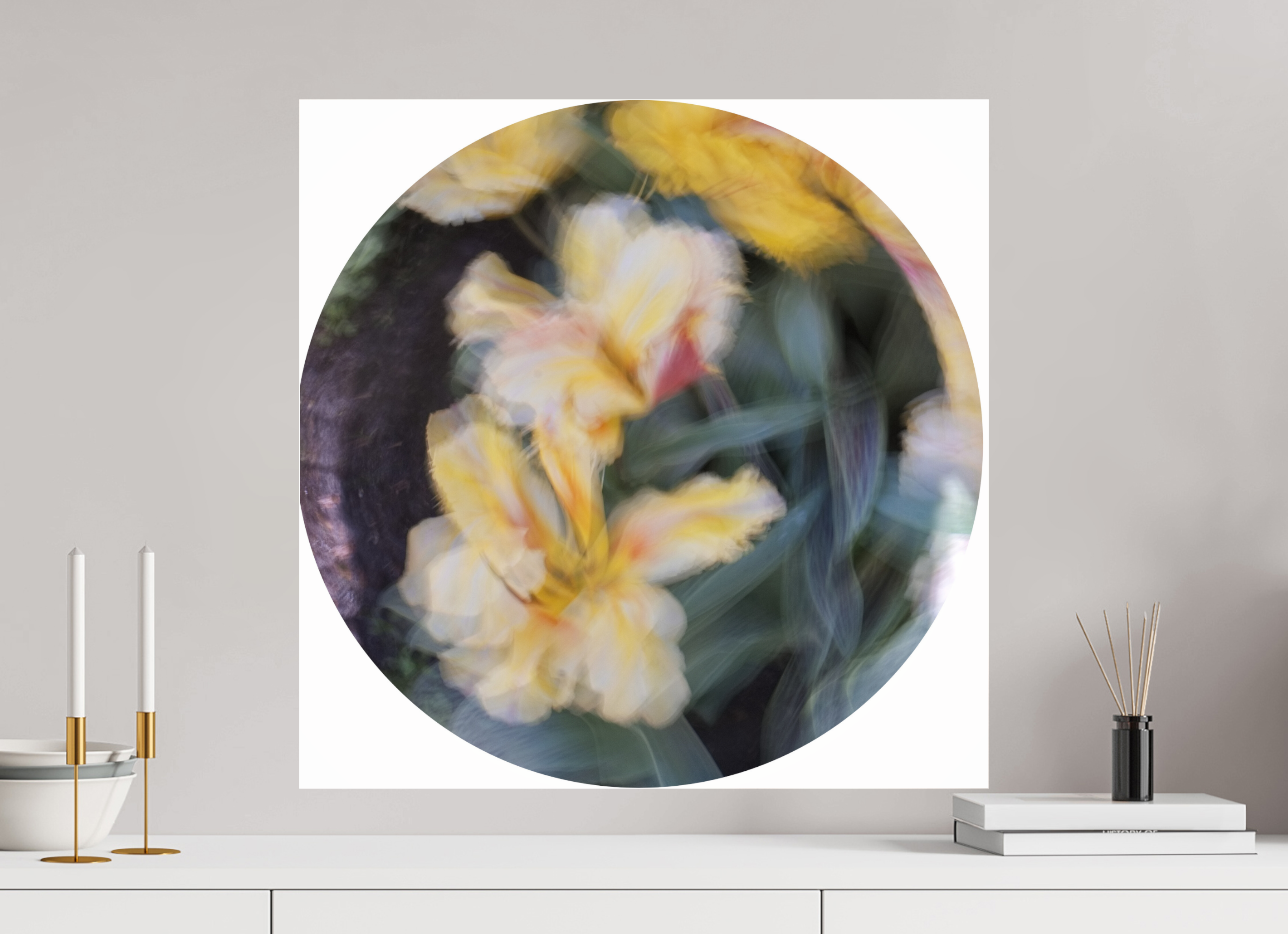 60 x 60 cm, Photo Print Under Acrylic Glass Moment der Entfaltung