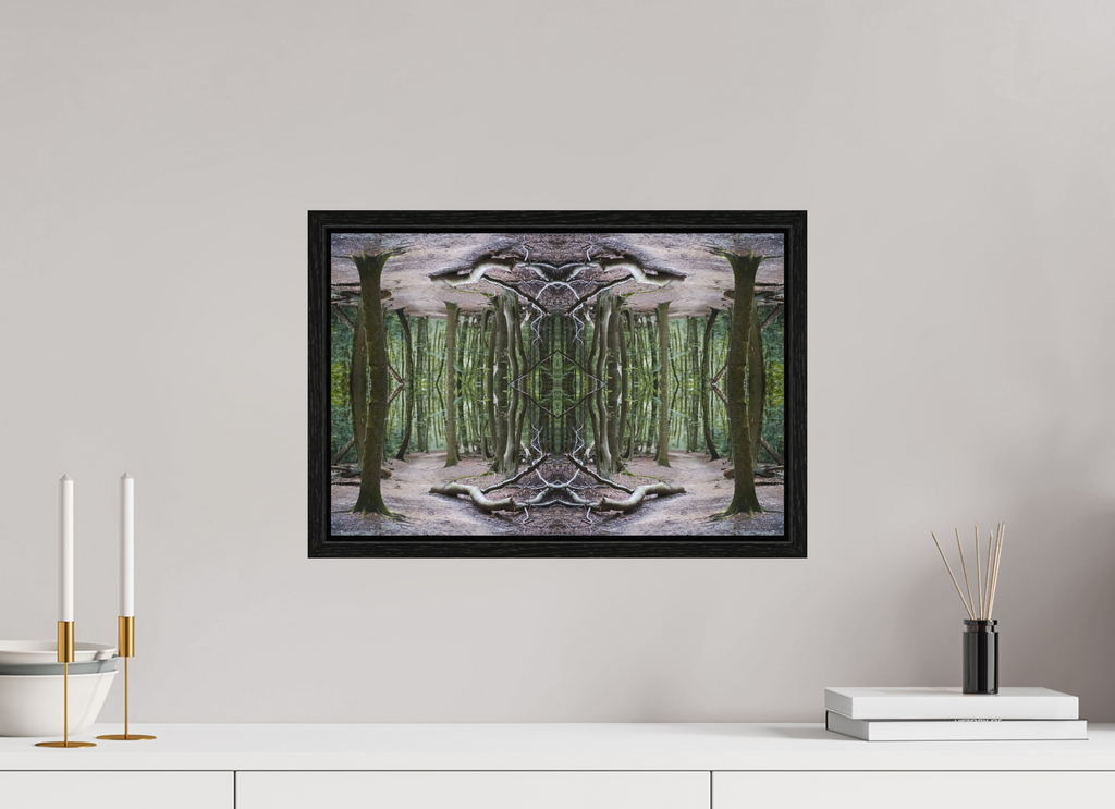 45 x 30 cm, Floater Frame Woodland Illusion