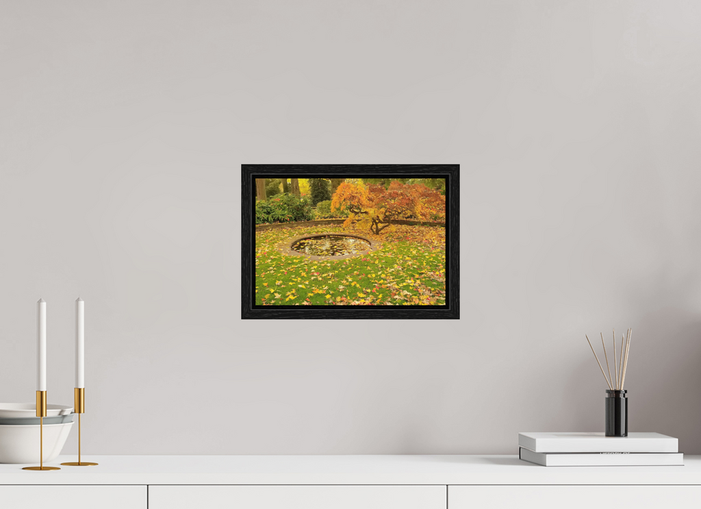 30 x 20 cm, Floater Frame Autumn in the park.