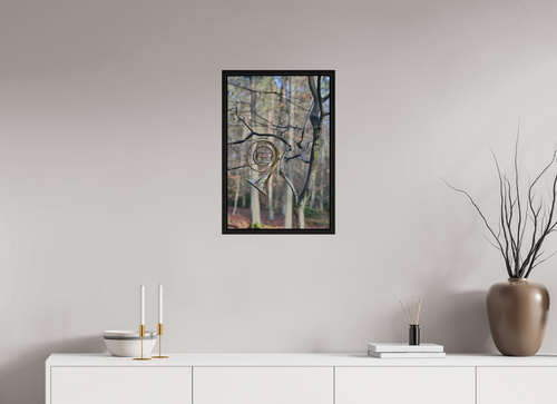 40 x 60 cm, Floater Frame A French horn in the forest
