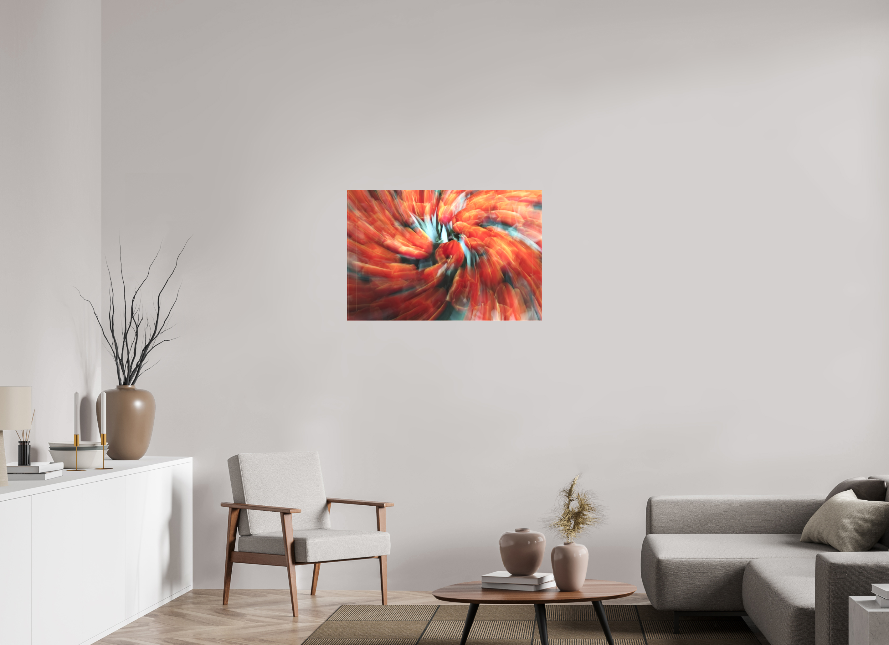 90 x 60 cm, Leinwand matt Con fuoco