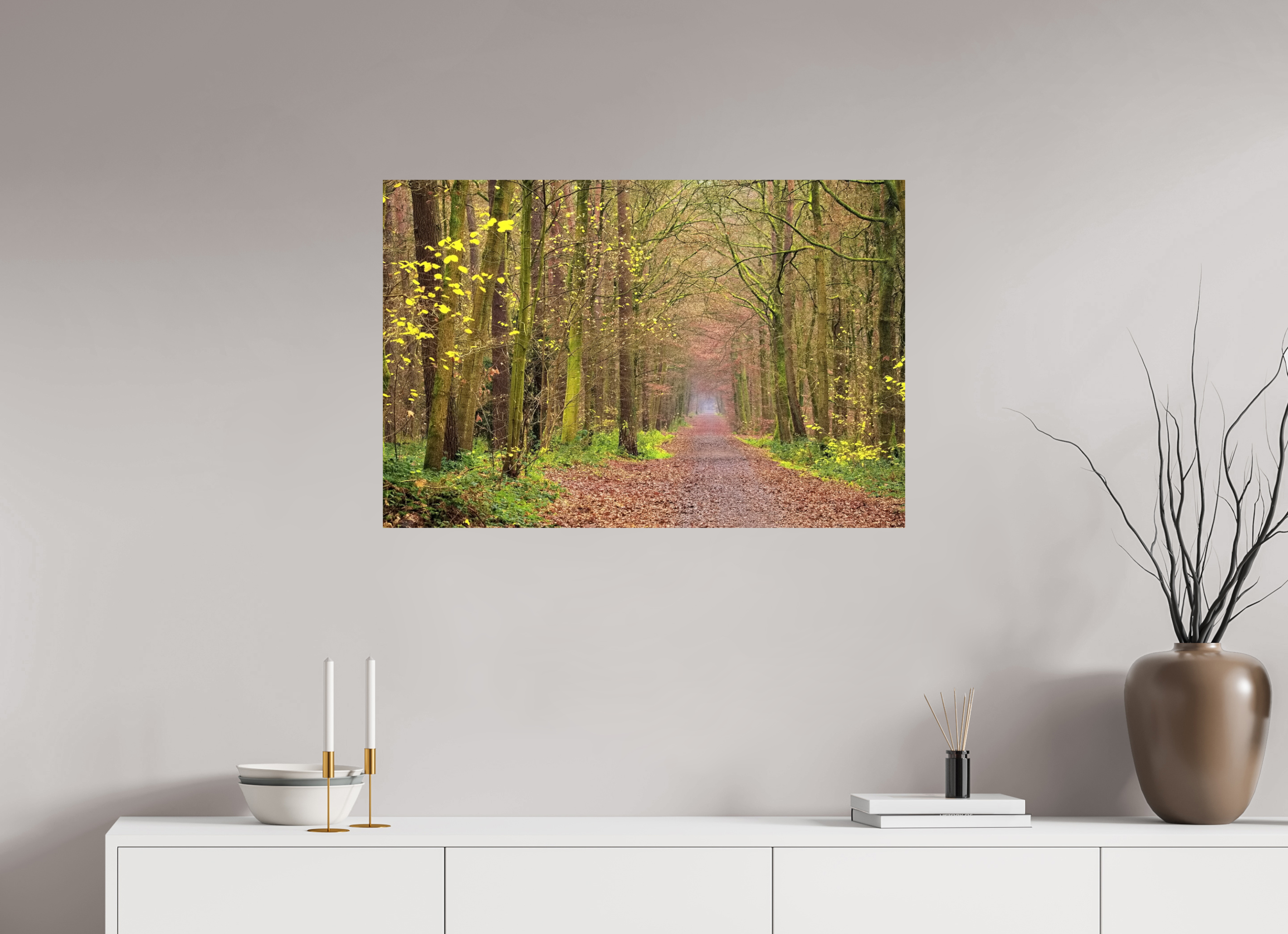 90 x 60 cm, Photo Print On Fuji Crystal DP II The autumnal Dünnwald forest