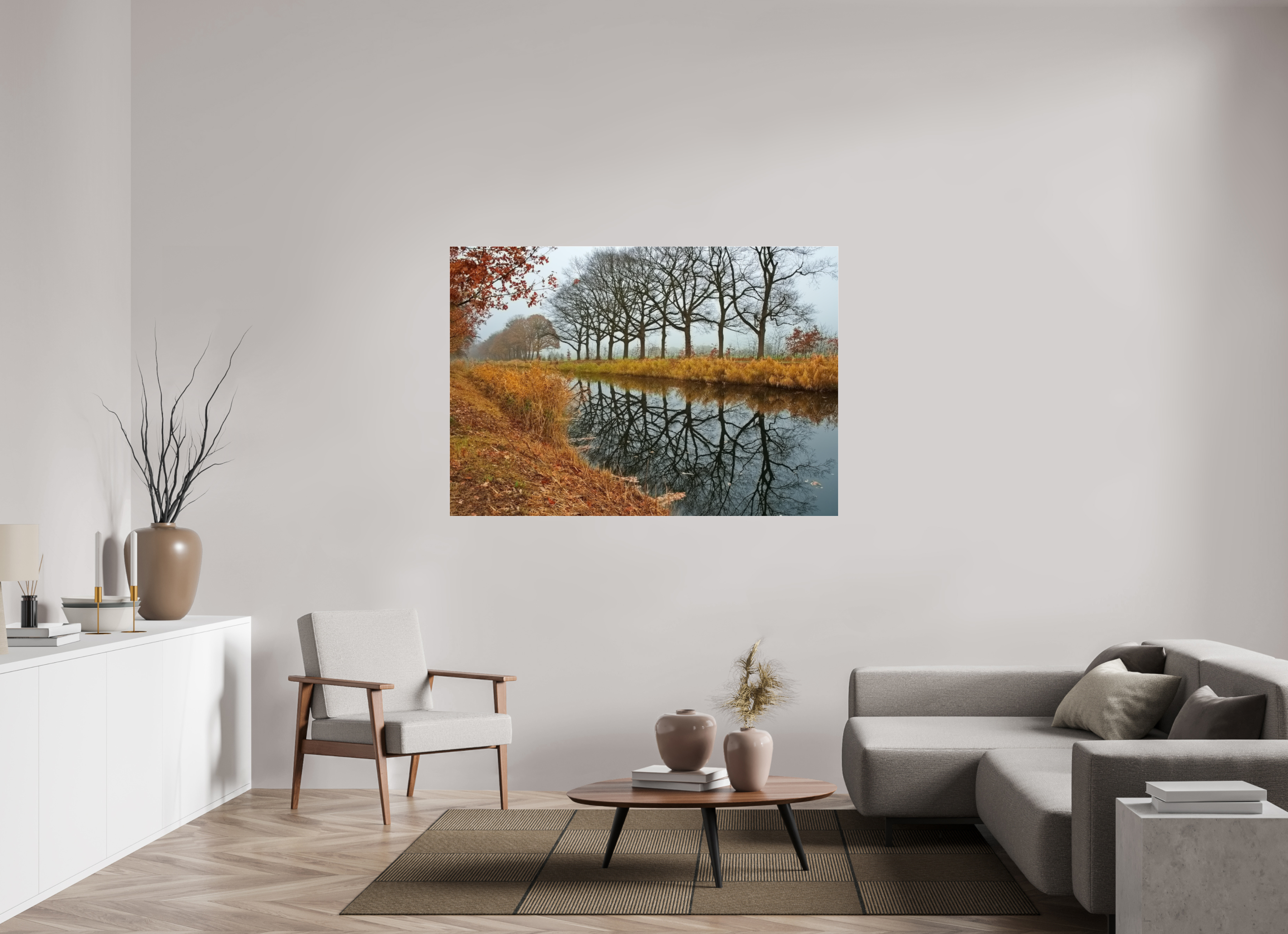 158,5 x 110 cm, Photo Print Under Acrylic Glass Echo der Bäume