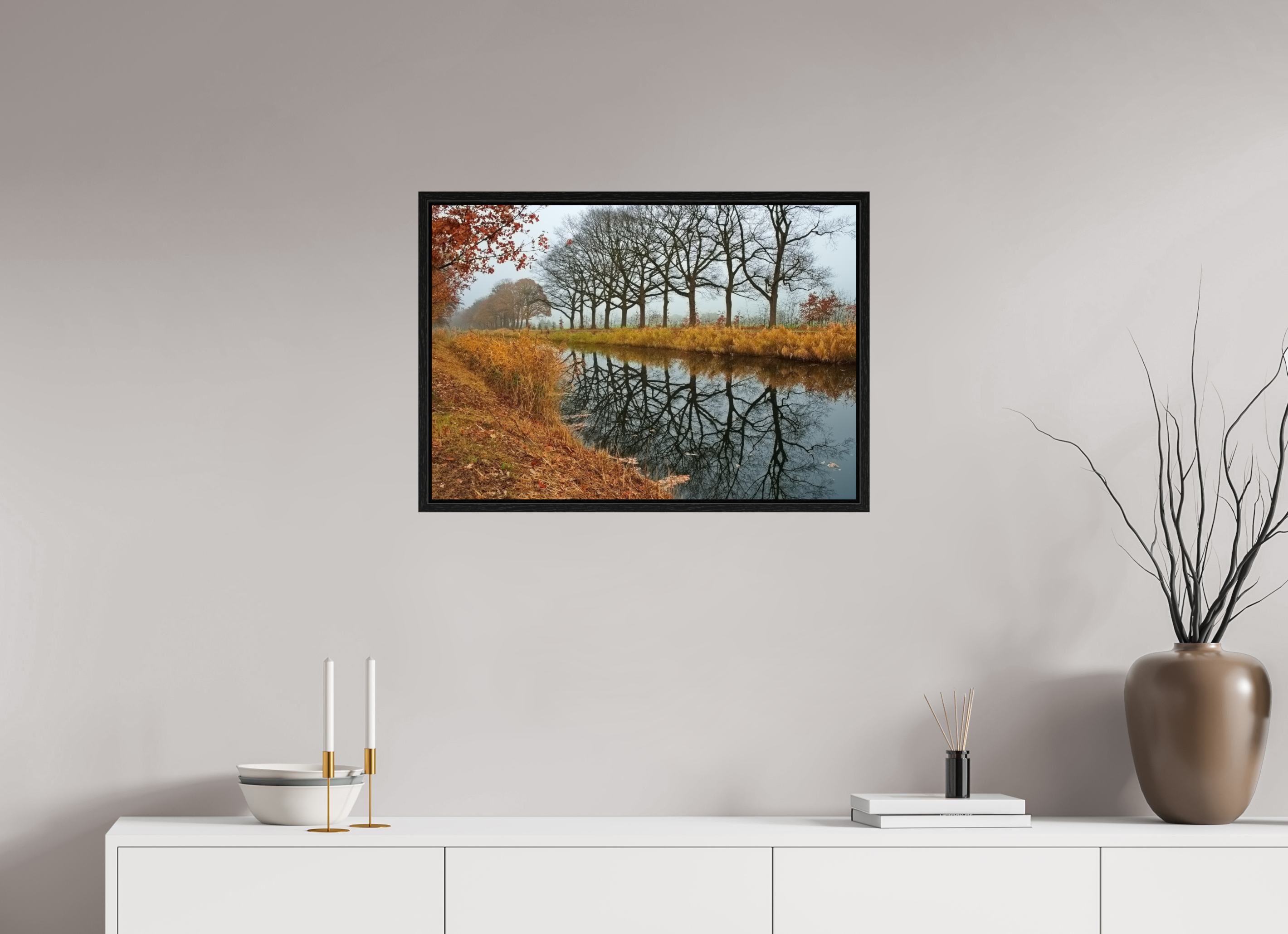 72,1 x 50 cm, Floater Frame Echo der Bäume