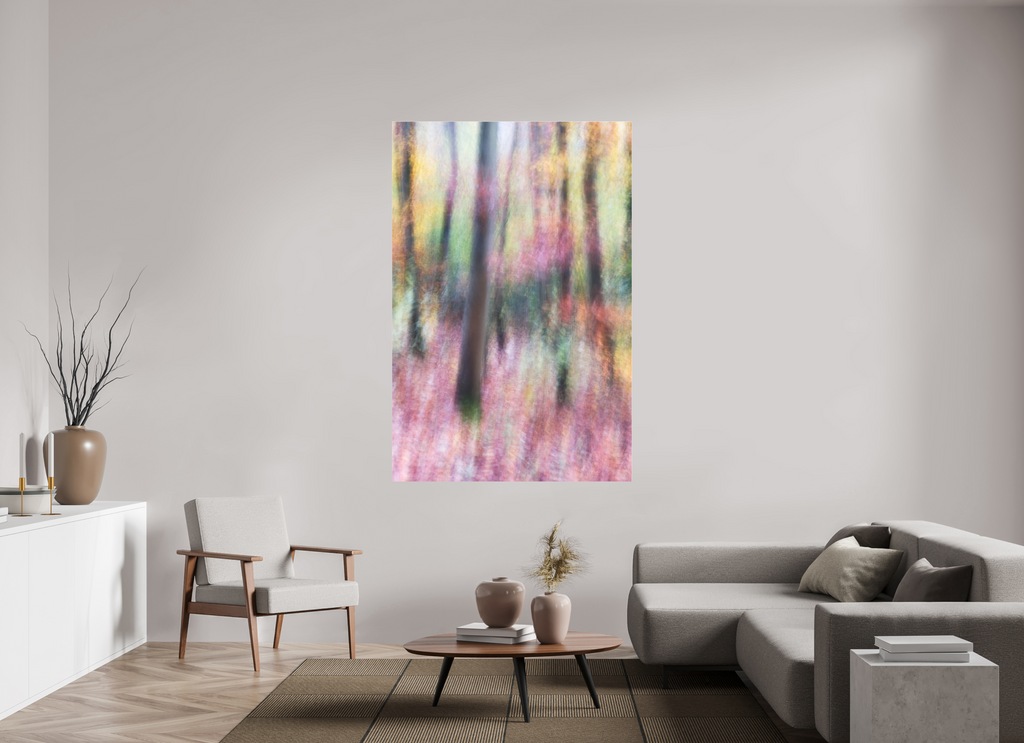 120 x 180 cm, Photo Print Under Acrylic Glass Autumn Forest Impression