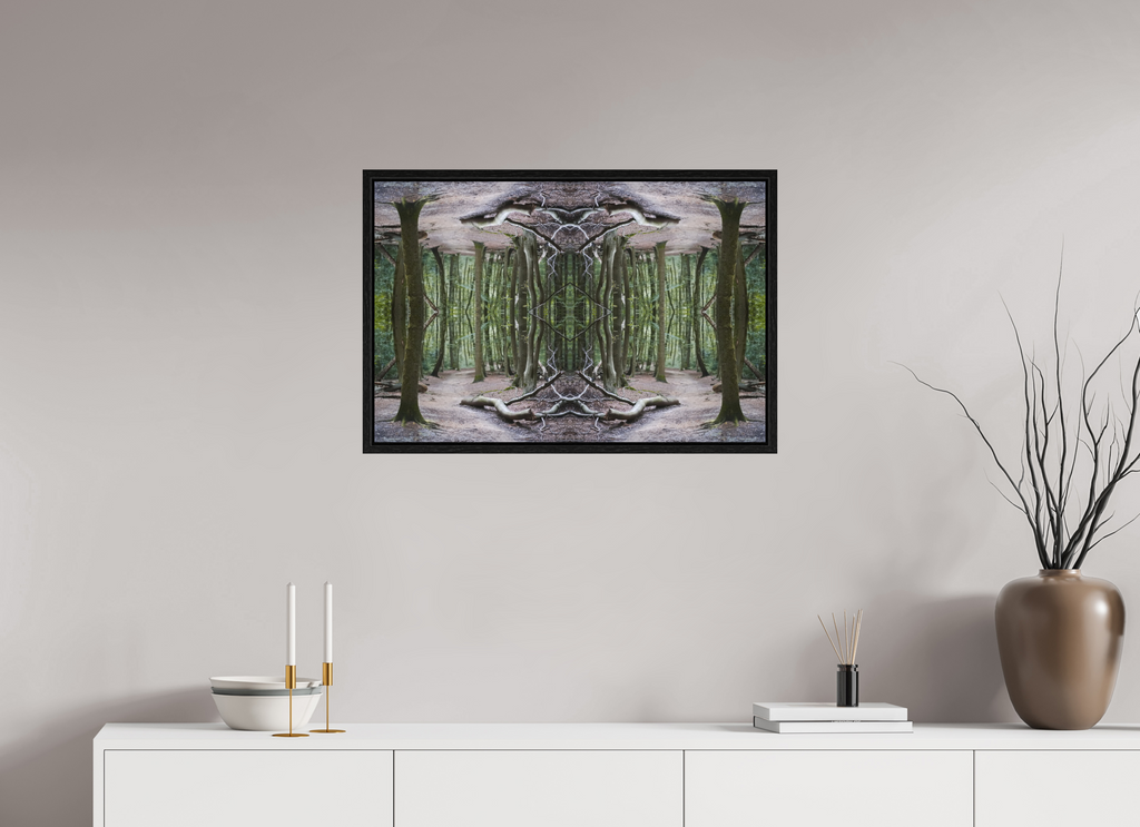 75 x 50 cm, Floater Frame Woodland Illusion