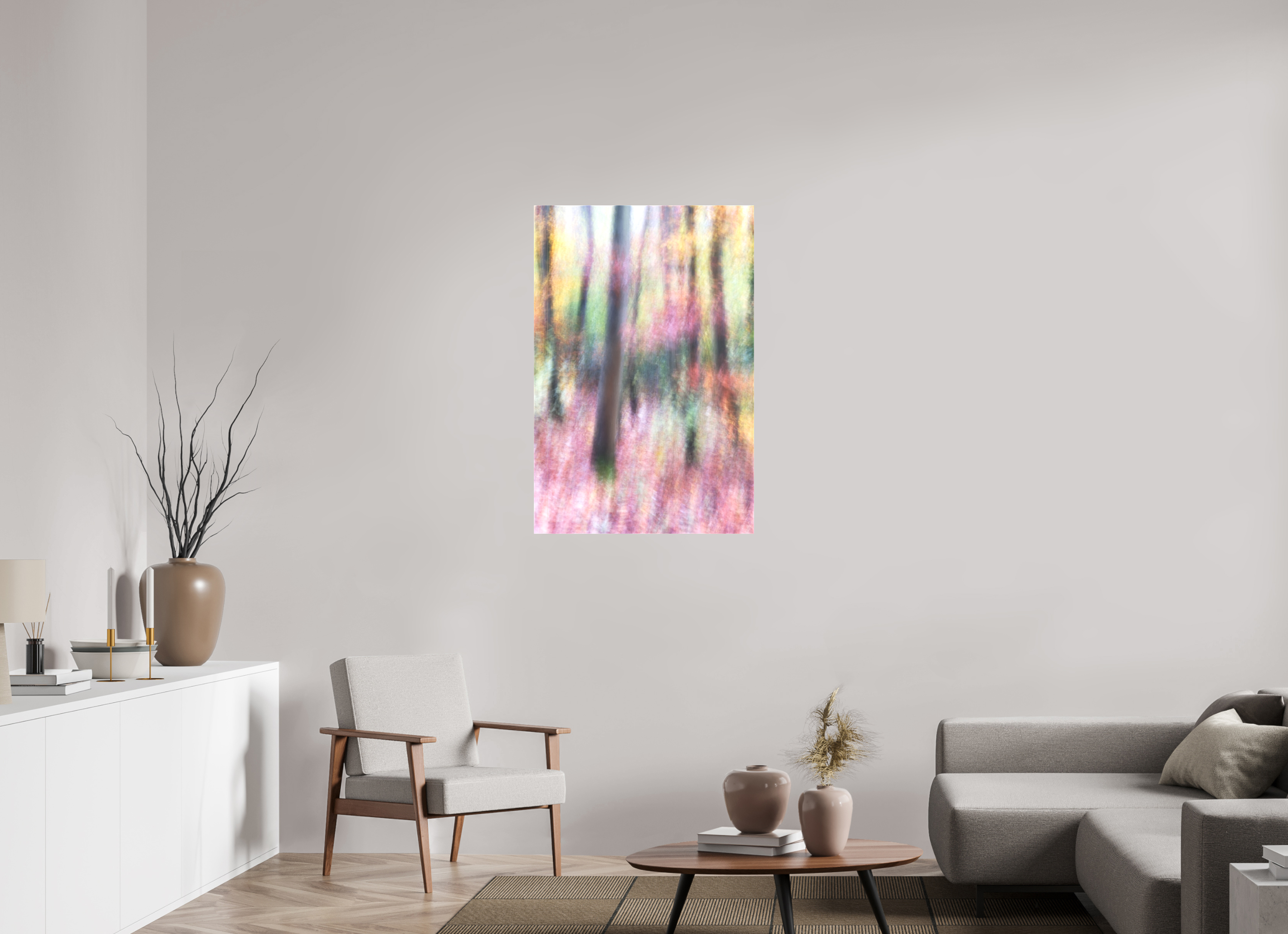 70 x 105 cm, Leinwand matt Musica d´arpa nella foresta 2