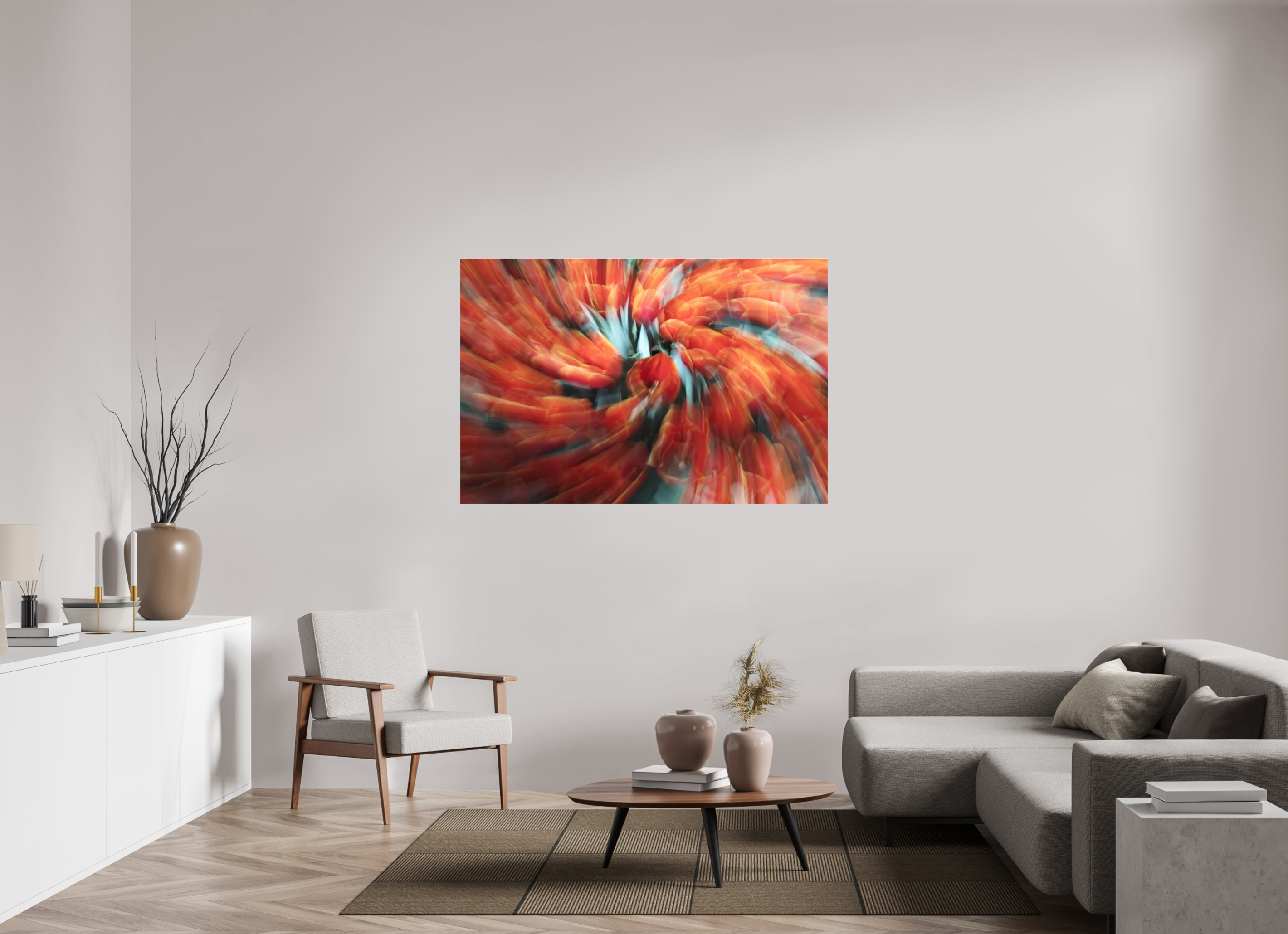 150 x 100 cm, Photo Print Under Acrylic Glass Zwischen Glühen und Stille