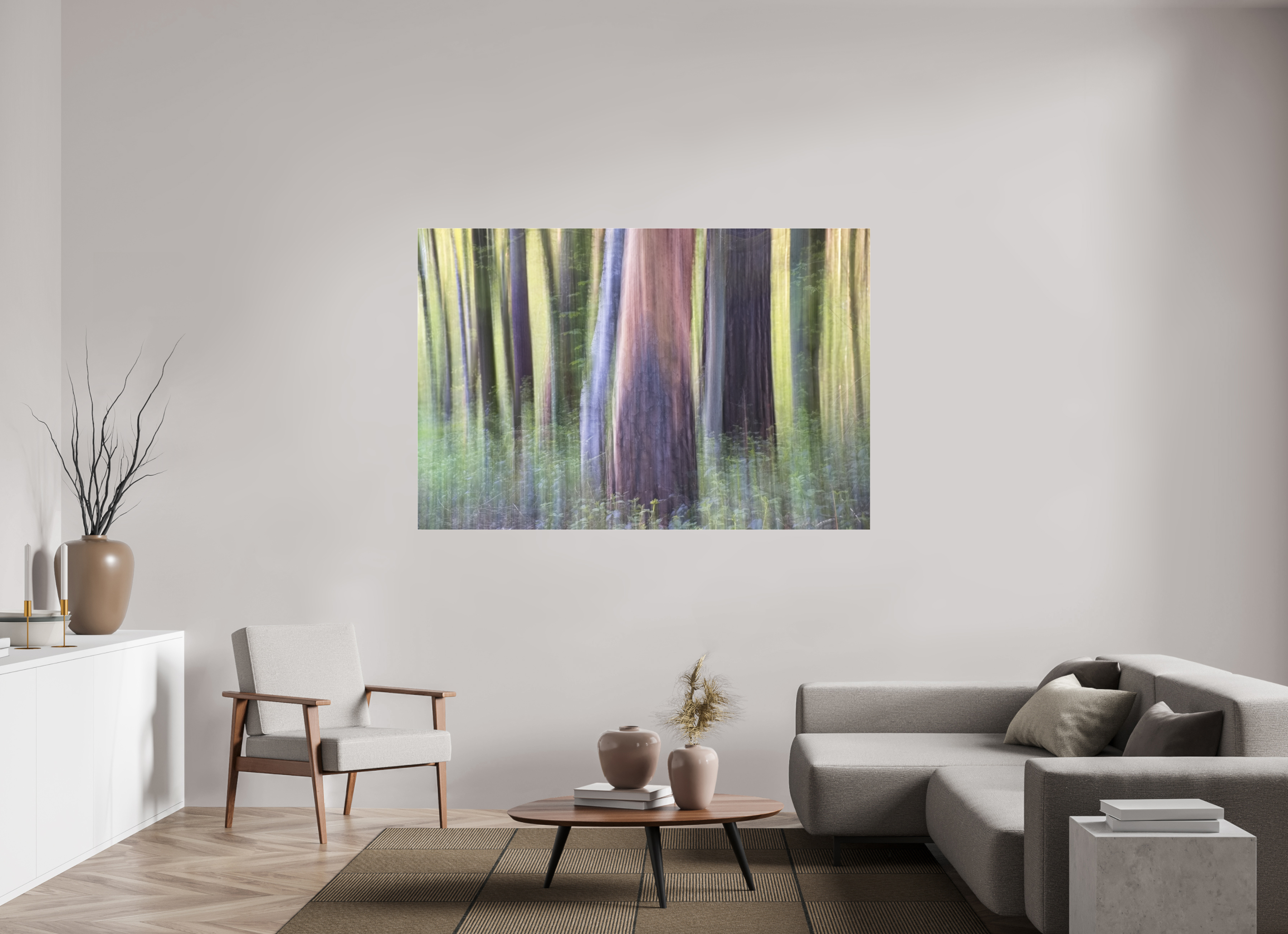 180 x 120 cm, Photo Print Under Acrylic Glass Vertical Forest Dream