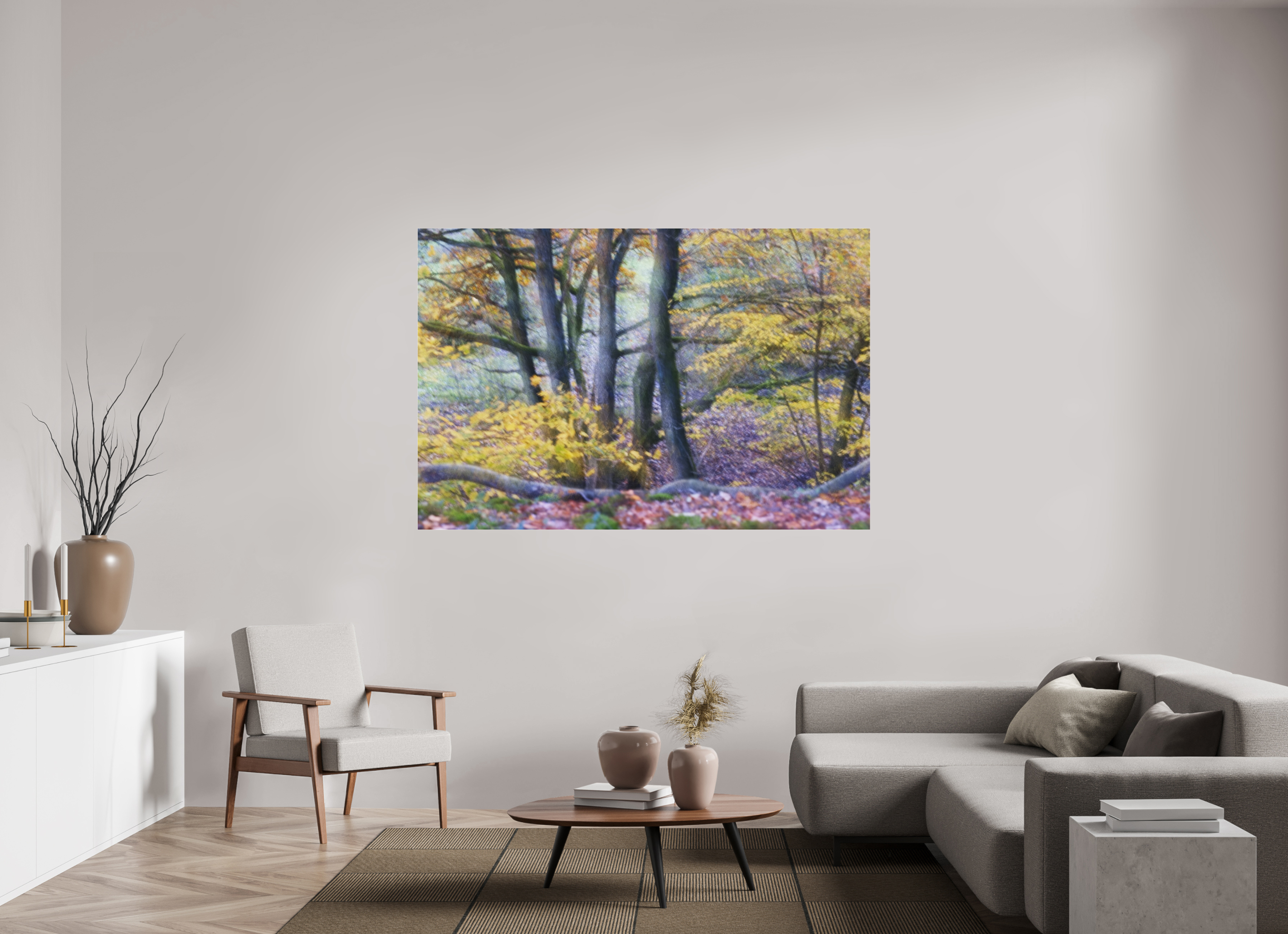 180 x 120 cm, Photo Print Under Acrylic Glass Trees on Hornpottweg