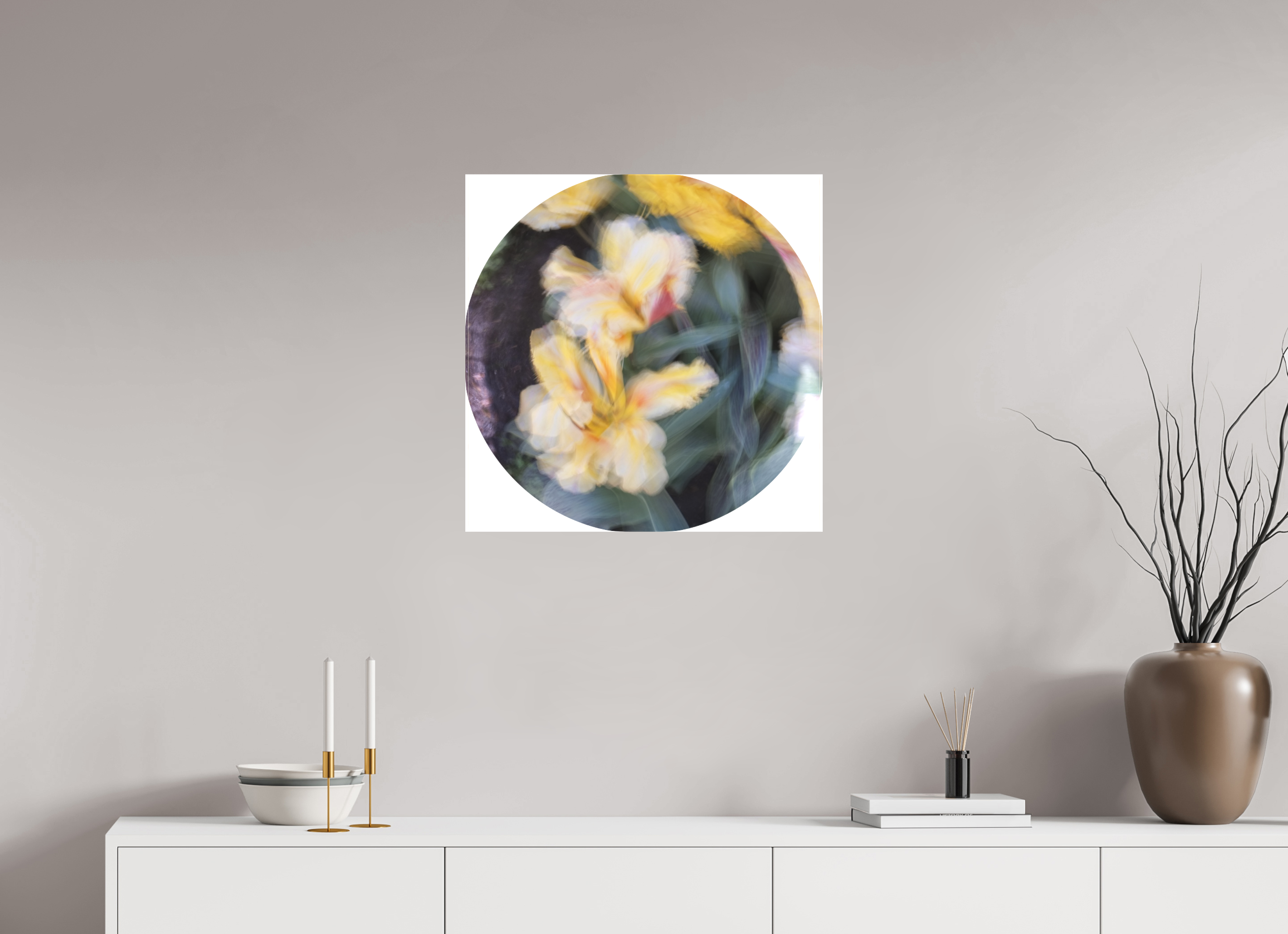 60 x 60 cm, Leinwand matt Floral dance 1