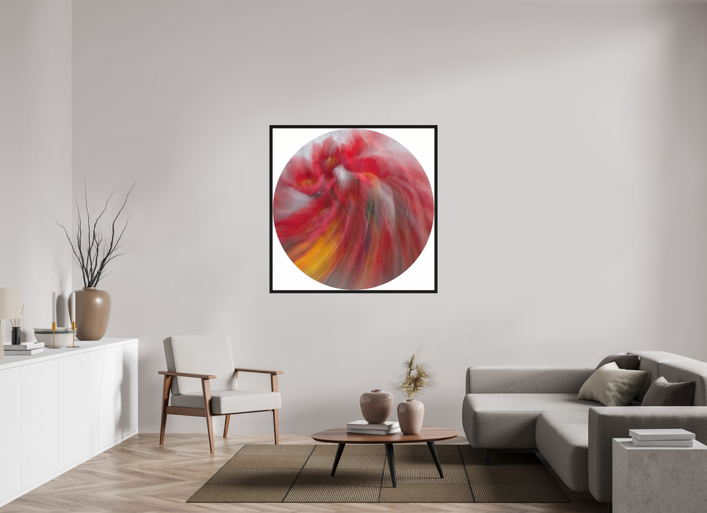 120 x 120 cm, Floater Frame Blütenaura