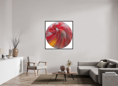 120 x 120 cm, Floater Frame Blütenaura