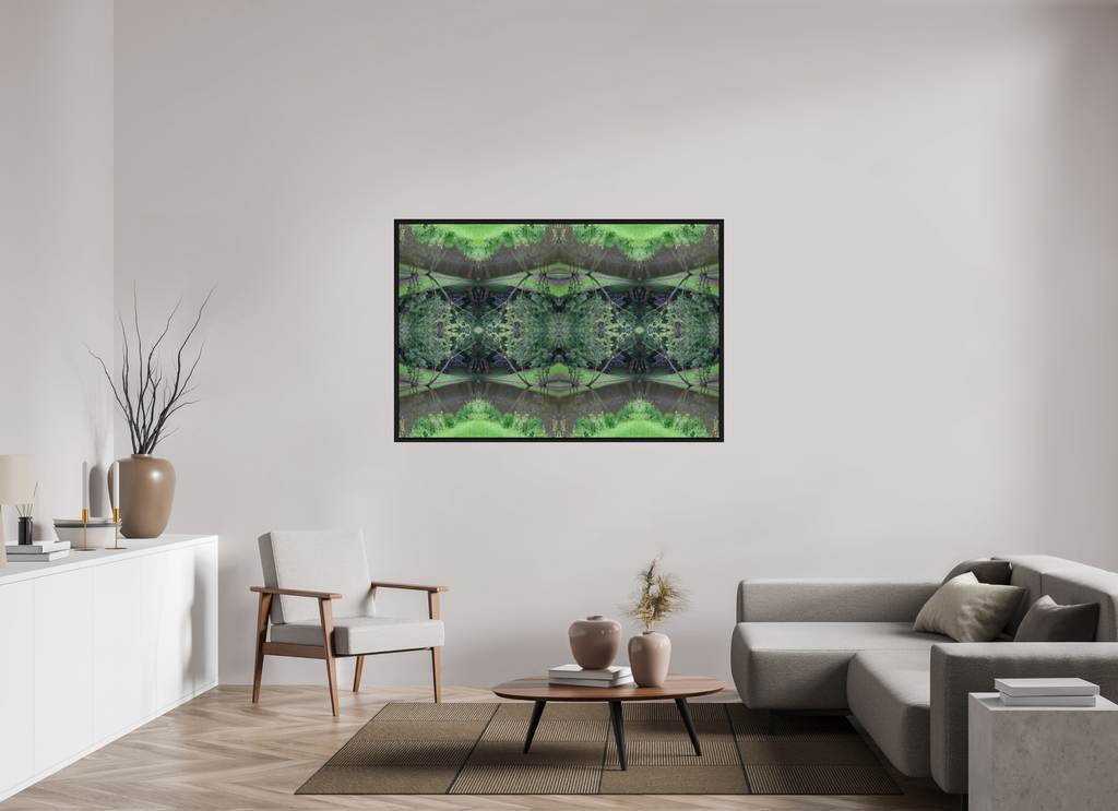 150 x 100 cm, Floater Frame Symmetry in Green