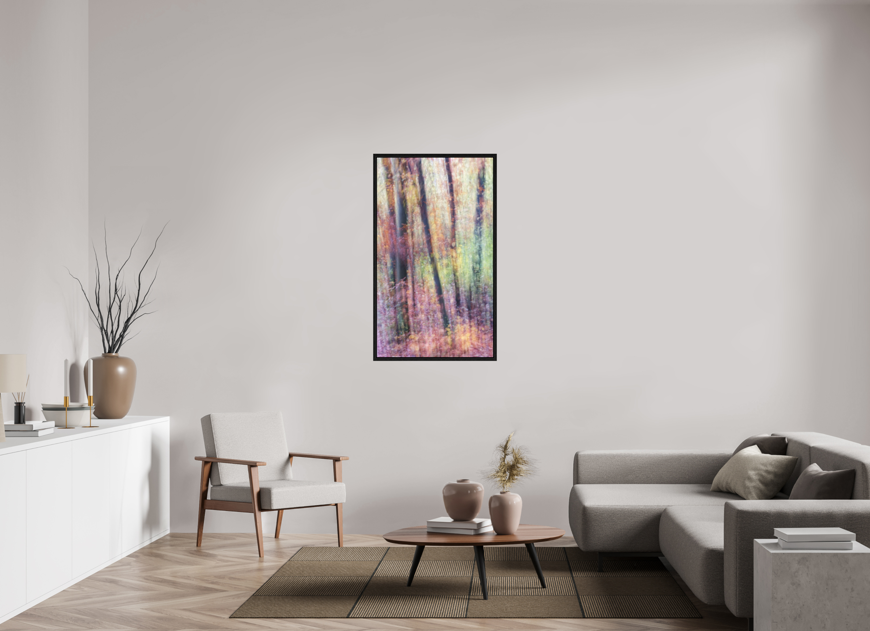 70 x 120,2 cm, Floater Frame Herbstfarben 1