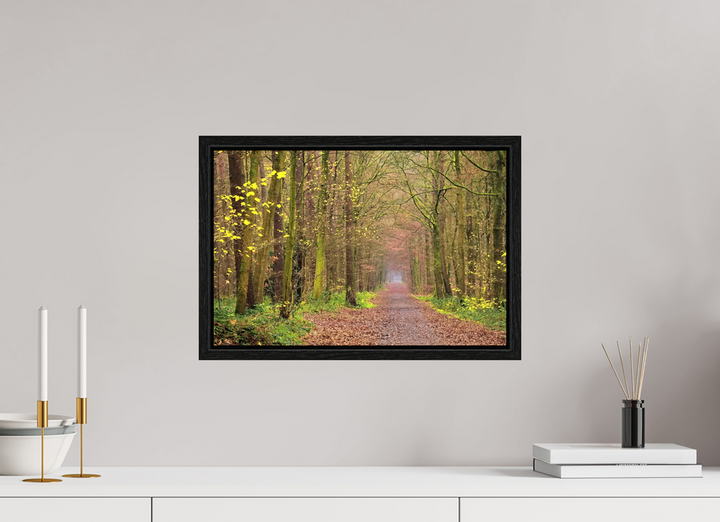 45 x 30 cm, Floater Frame The autumnal Dünnwald forest