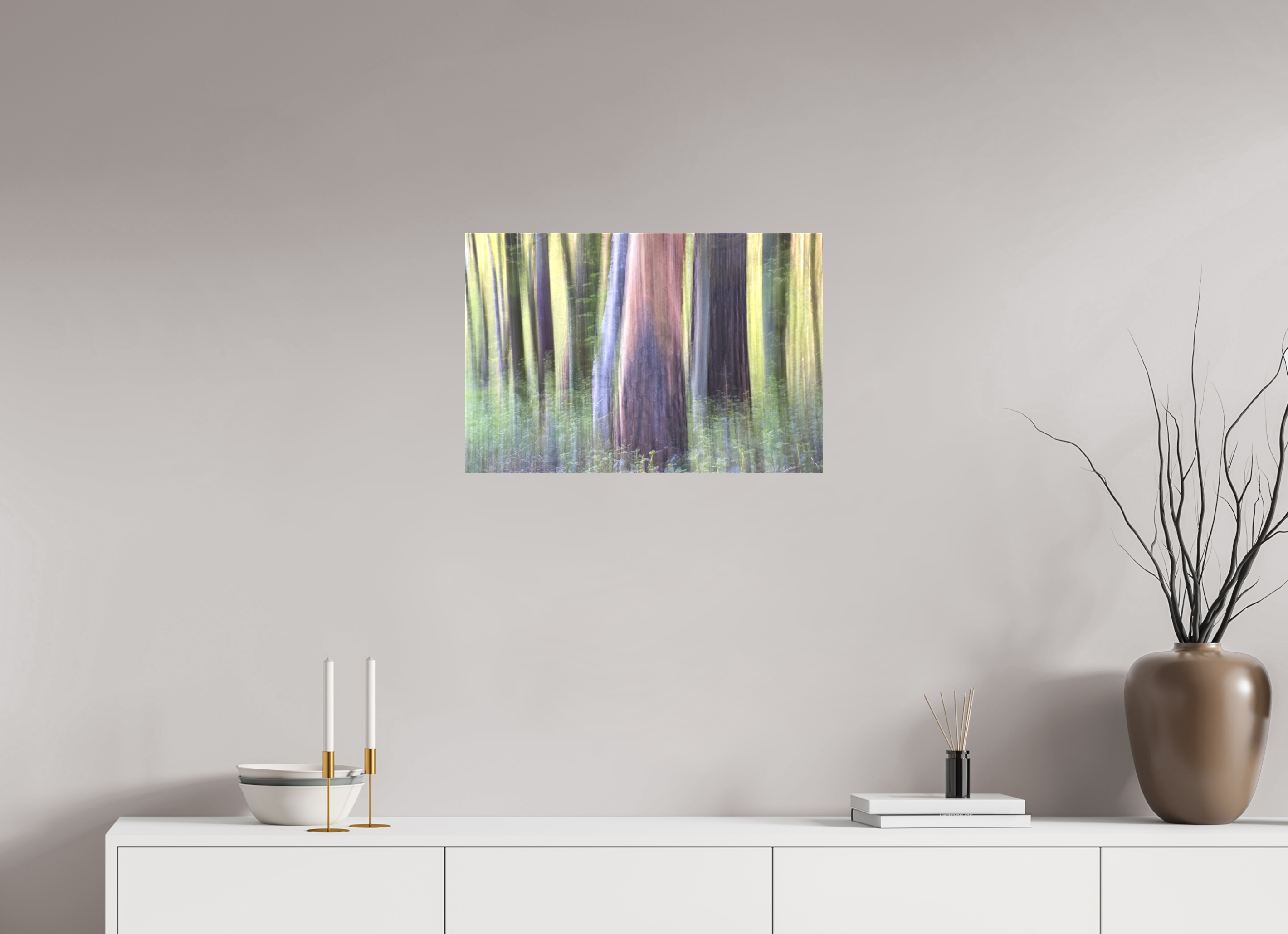 60 x 40 cm, Leinwand matt Waldresonanzen