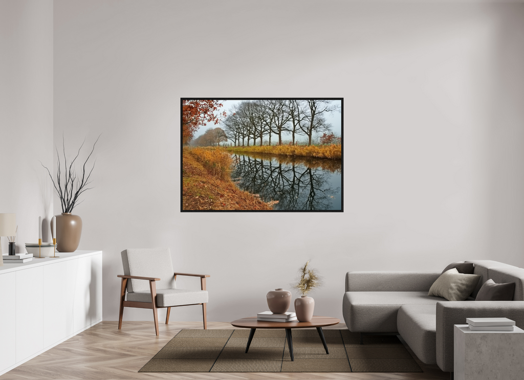 158,5 x 110 cm, Floater Frame Echo der Bäume