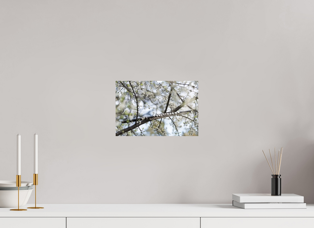 30 x 20 cm, Photo Print On Fuji Crystal DP II Flute with white flowers.